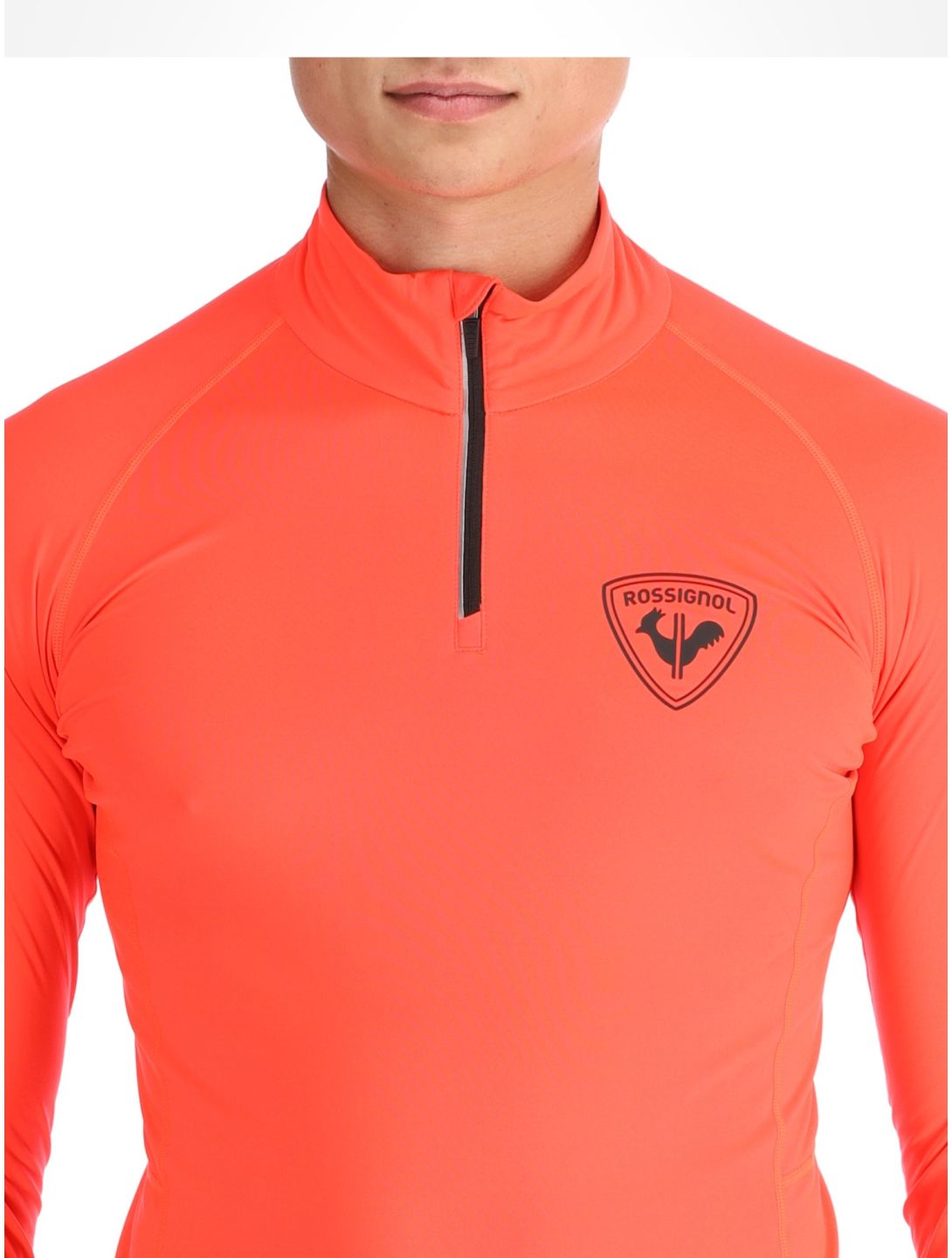 Rossignol, New Hero Classique 1/2 Zip skipully heren Neon Red rood 