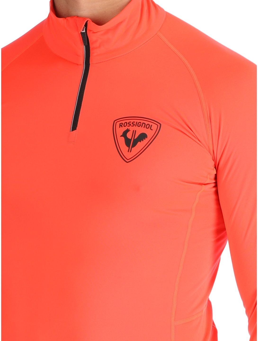 Rossignol, New Hero Classique 1/2 Zip skipully heren Neon Red rood 