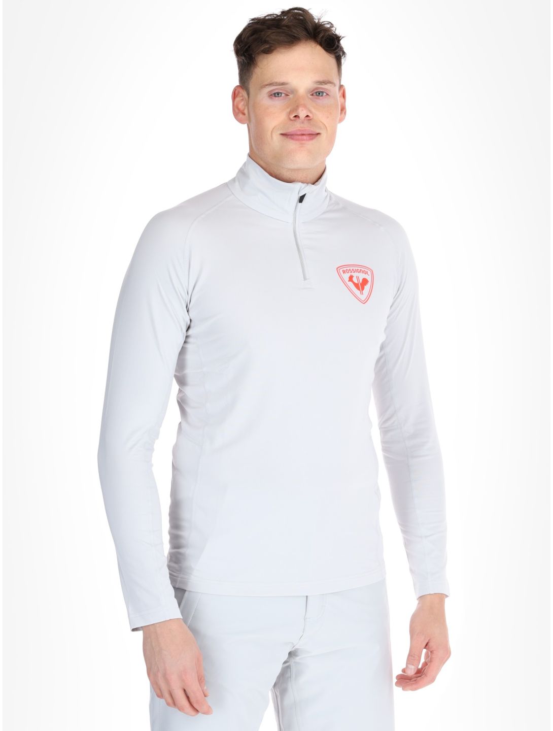 Rossignol, New Hero Classique 1/2 Zip skipully heren Soft Grey grijs 