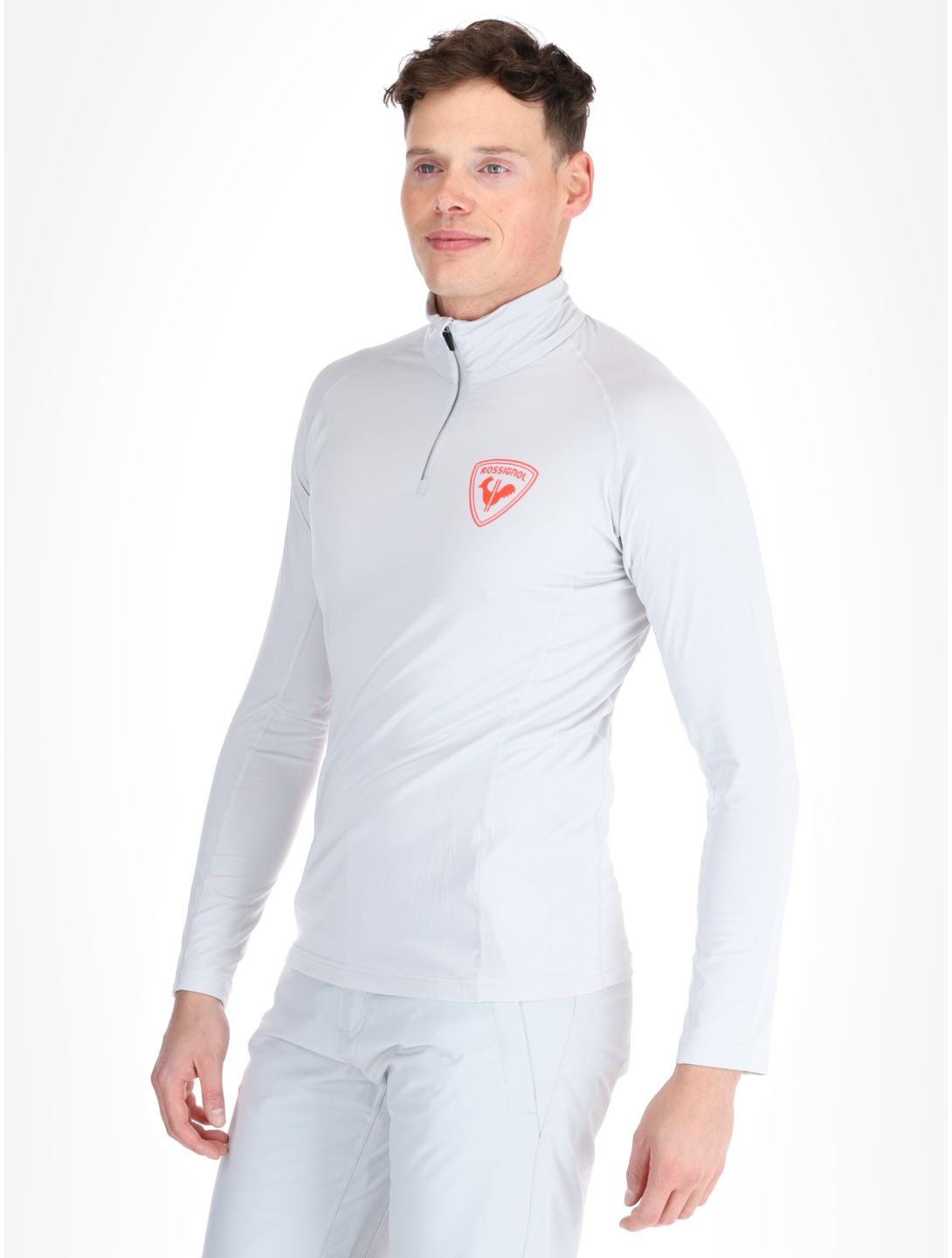 Rossignol, New Hero Classique 1/2 Zip skipully heren Soft Grey grijs 