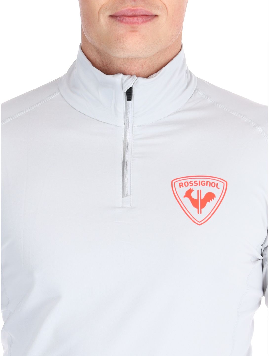 Rossignol, New Hero Classique 1/2 Zip skipully heren Soft Grey grijs 