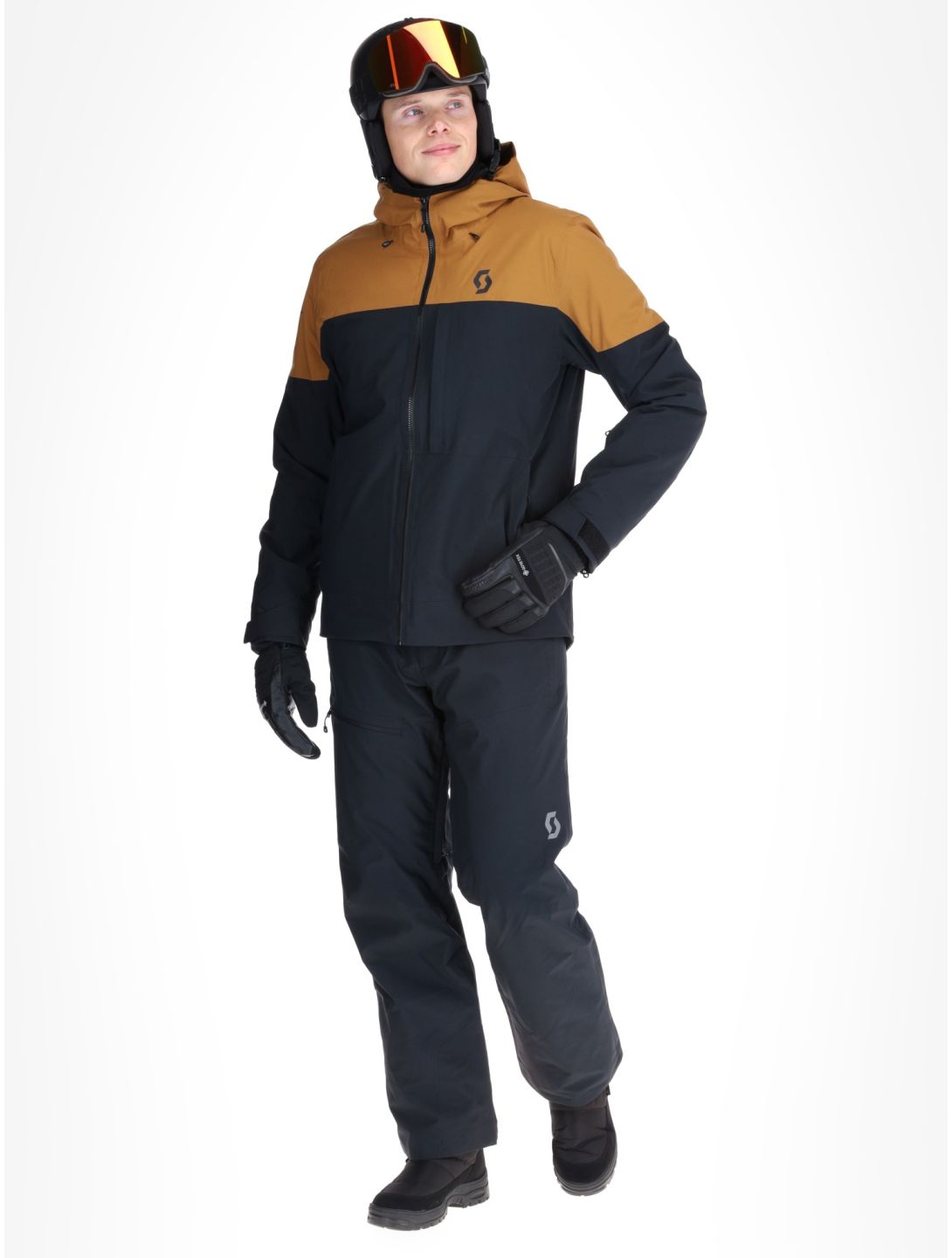 Scott, Jacket M's Ultimate Dryo 10 ski-jas heren Bread Brown / Black bruin, zwart 