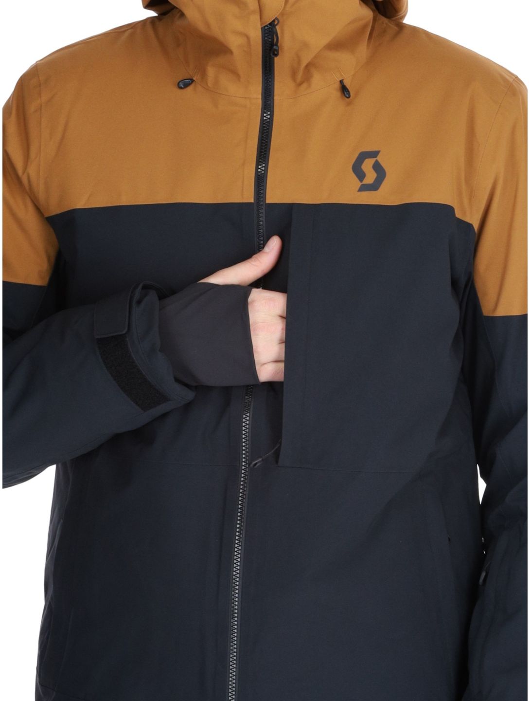 Scott, Jacket M's Ultimate Dryo 10 ski-jas heren Bread Brown / Black bruin, zwart 