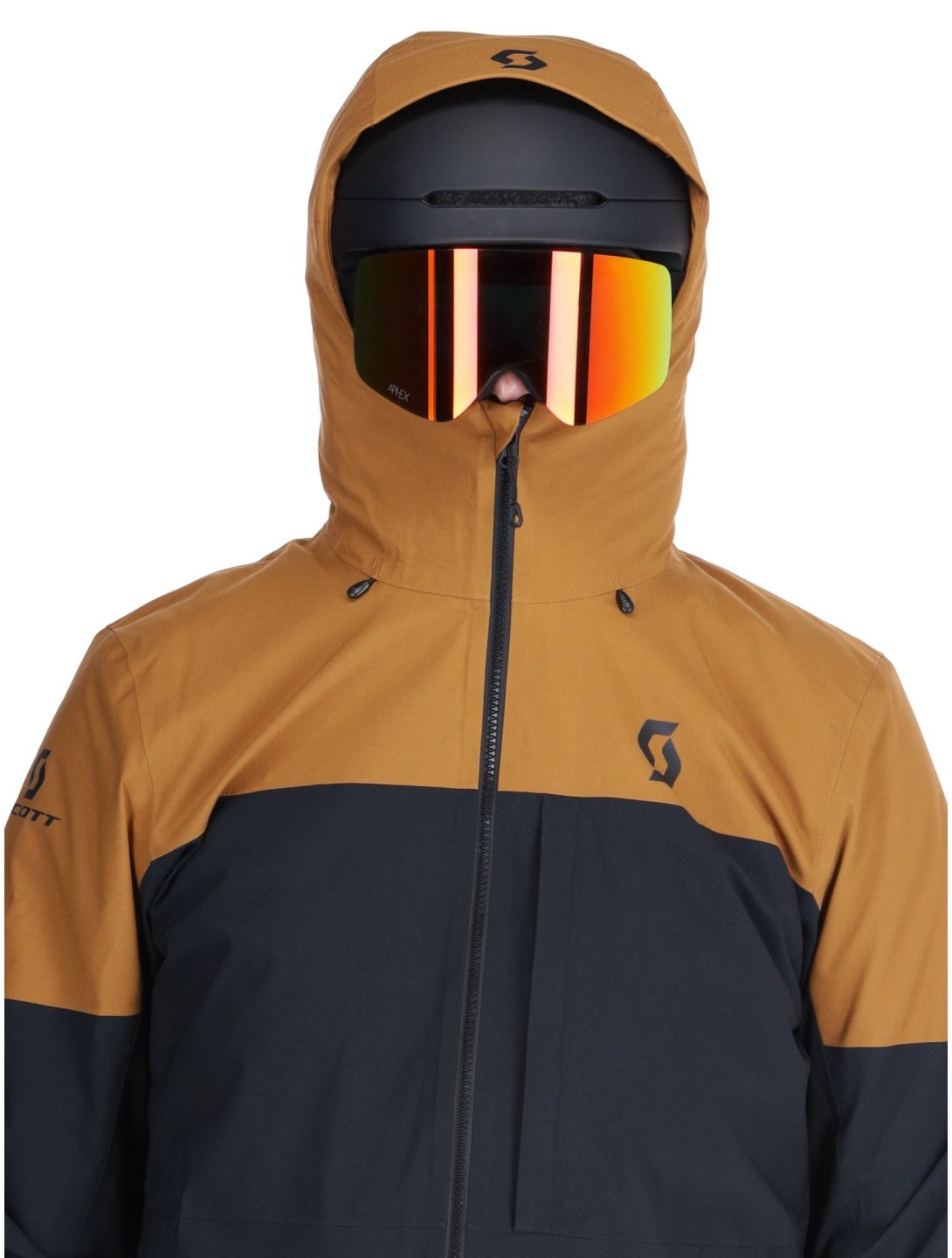 Scott, Jacket M's Ultimate Dryo 10 ski-jas heren Bread Brown / Black bruin, zwart 