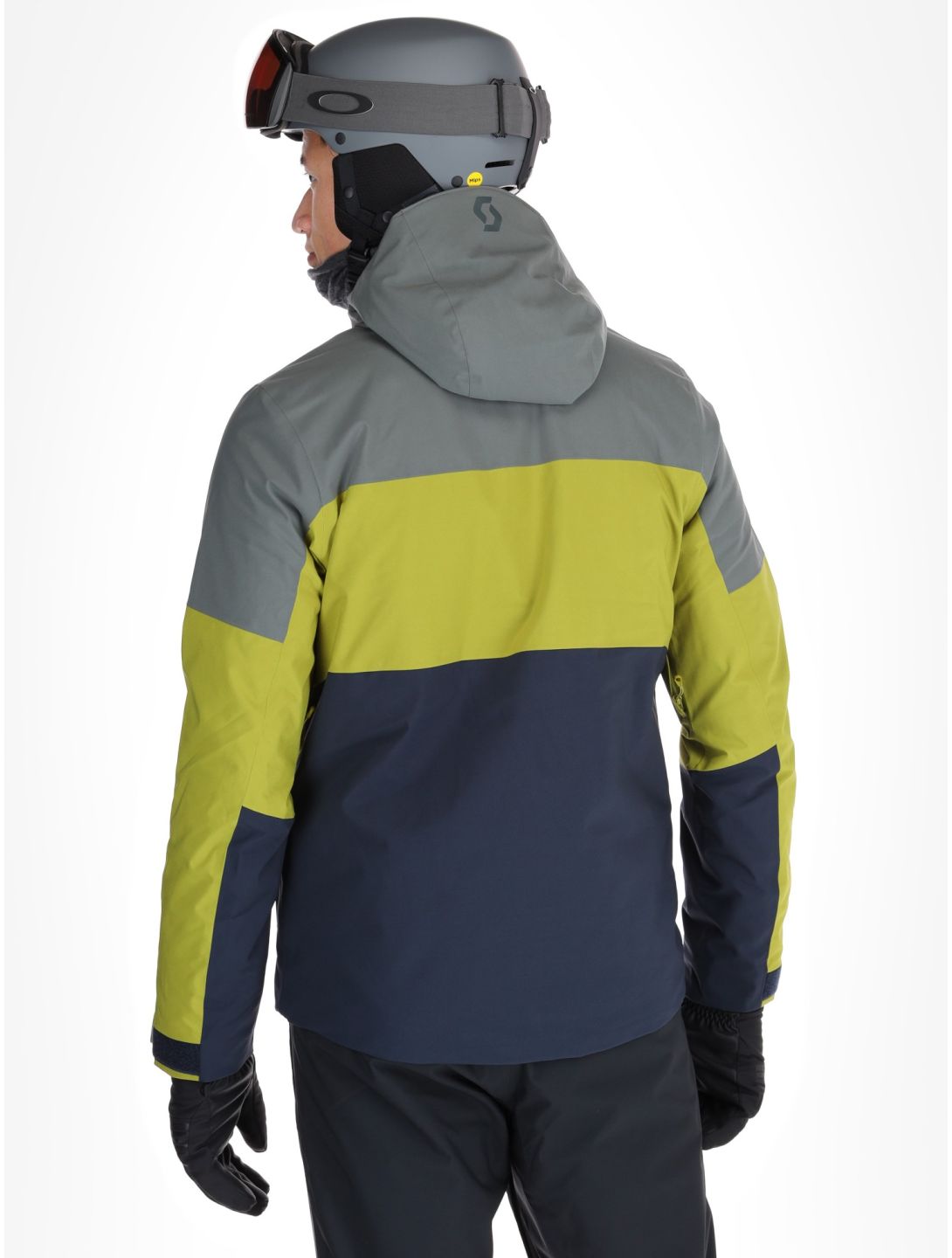 Scott, Jacket M's Ultimate Dryo 10 ski-jas heren Shadow Grey / Meadow Green grijs, groen 