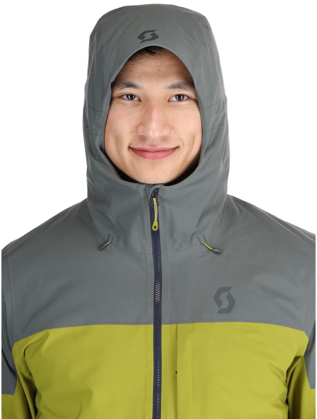 Scott, Jacket M's Ultimate Dryo 10 ski-jas heren Shadow Grey / Meadow Green grijs, groen 