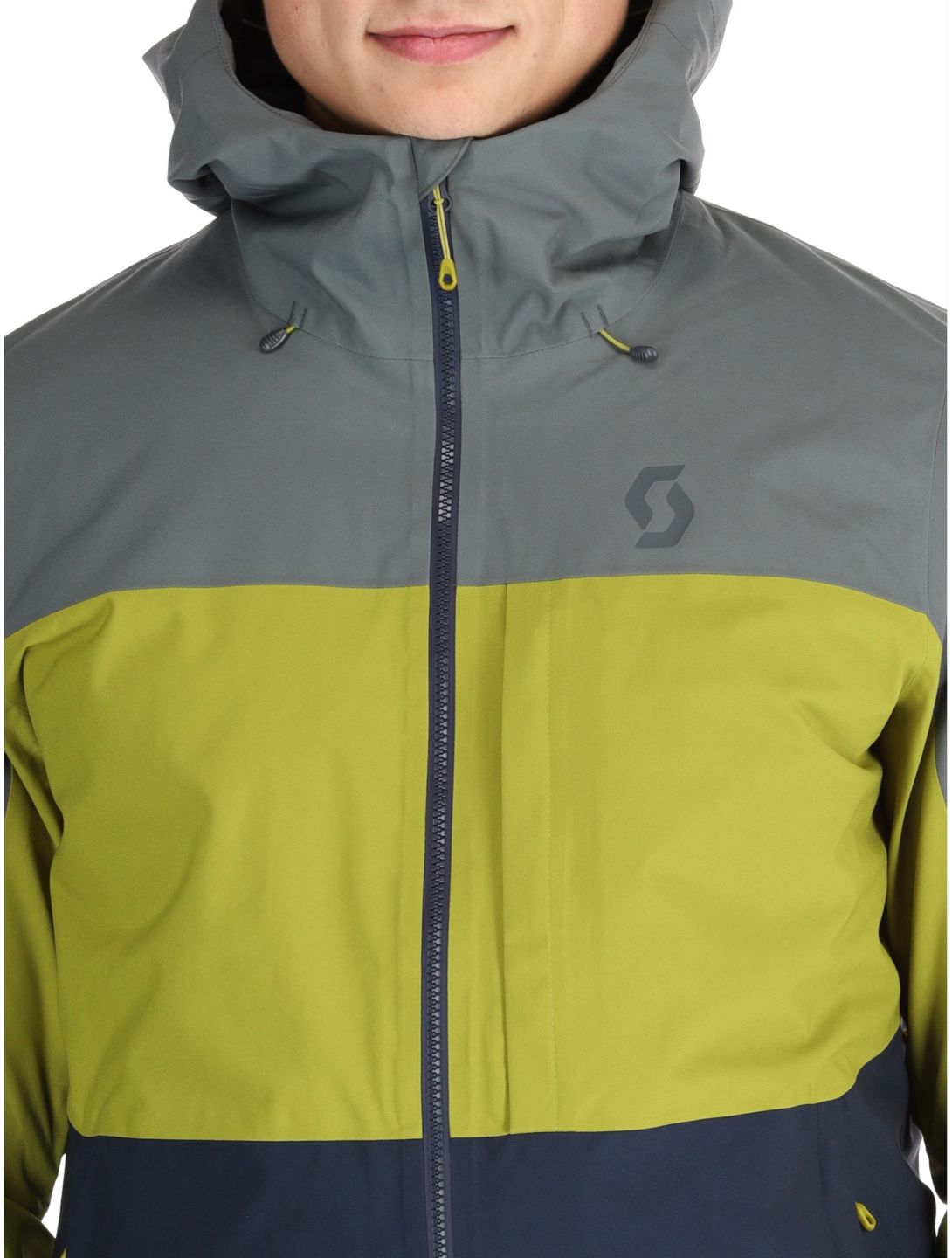 Scott, Jacket M's Ultimate Dryo 10 ski-jas heren Shadow Grey / Meadow Green grijs, groen 