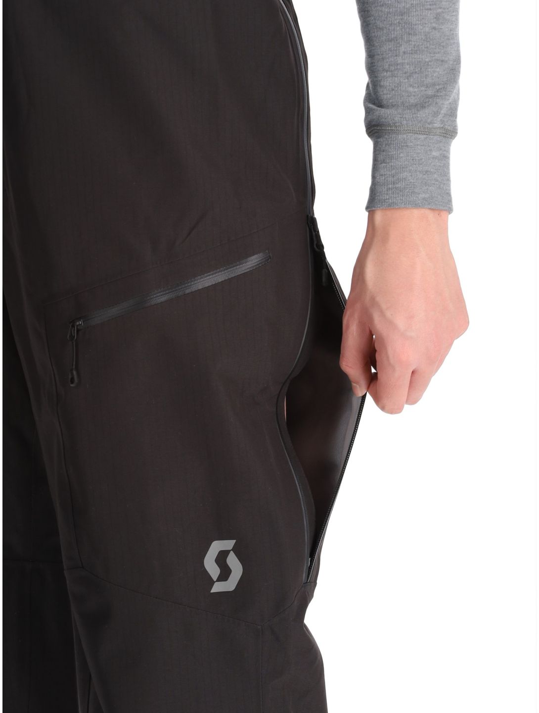 Scott, Pants M's Vertic Ripstop 3L hardshell skibroek heren Black zwart 