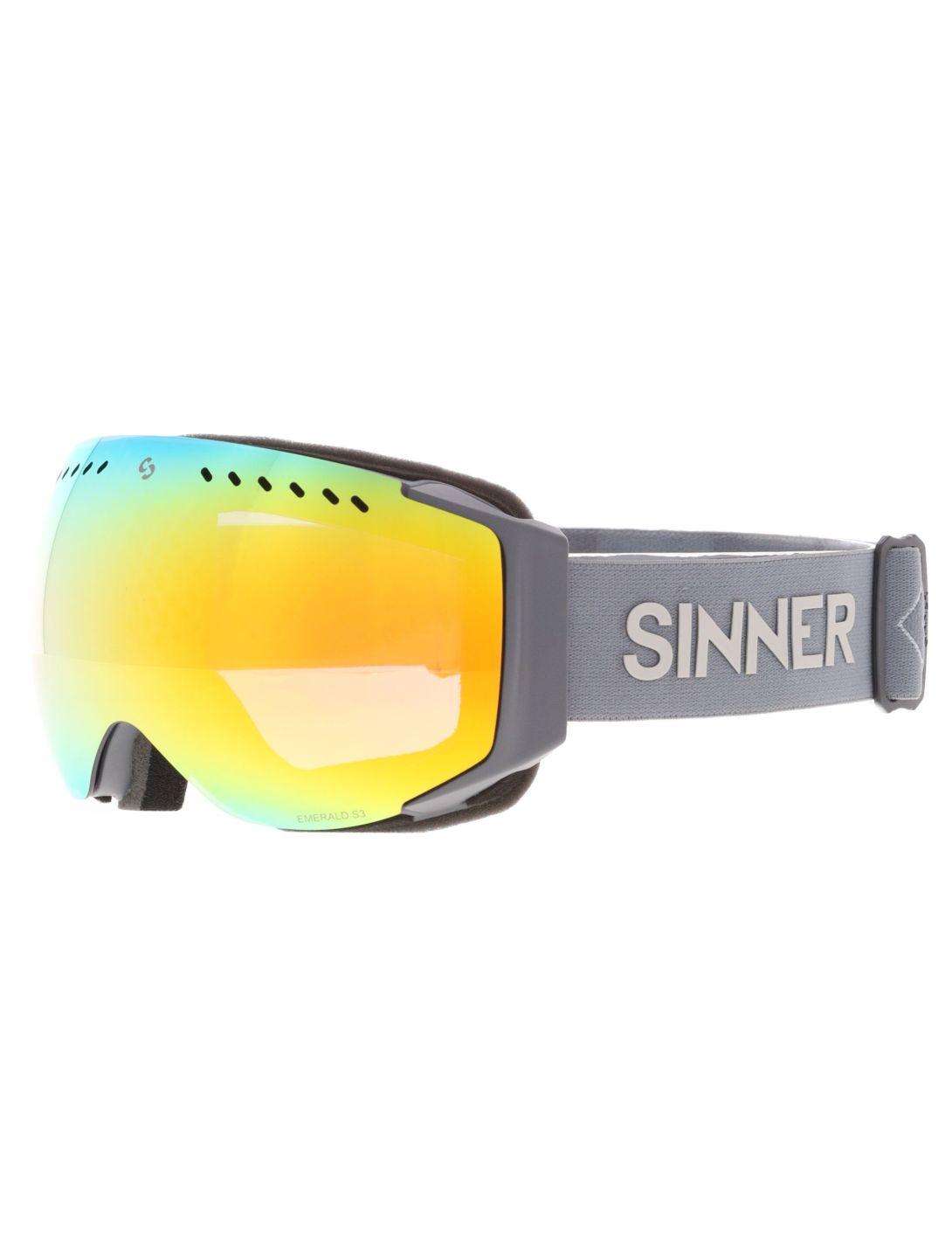 Sinner, Emerald skibril unisex Matt Dark Grey grijs 