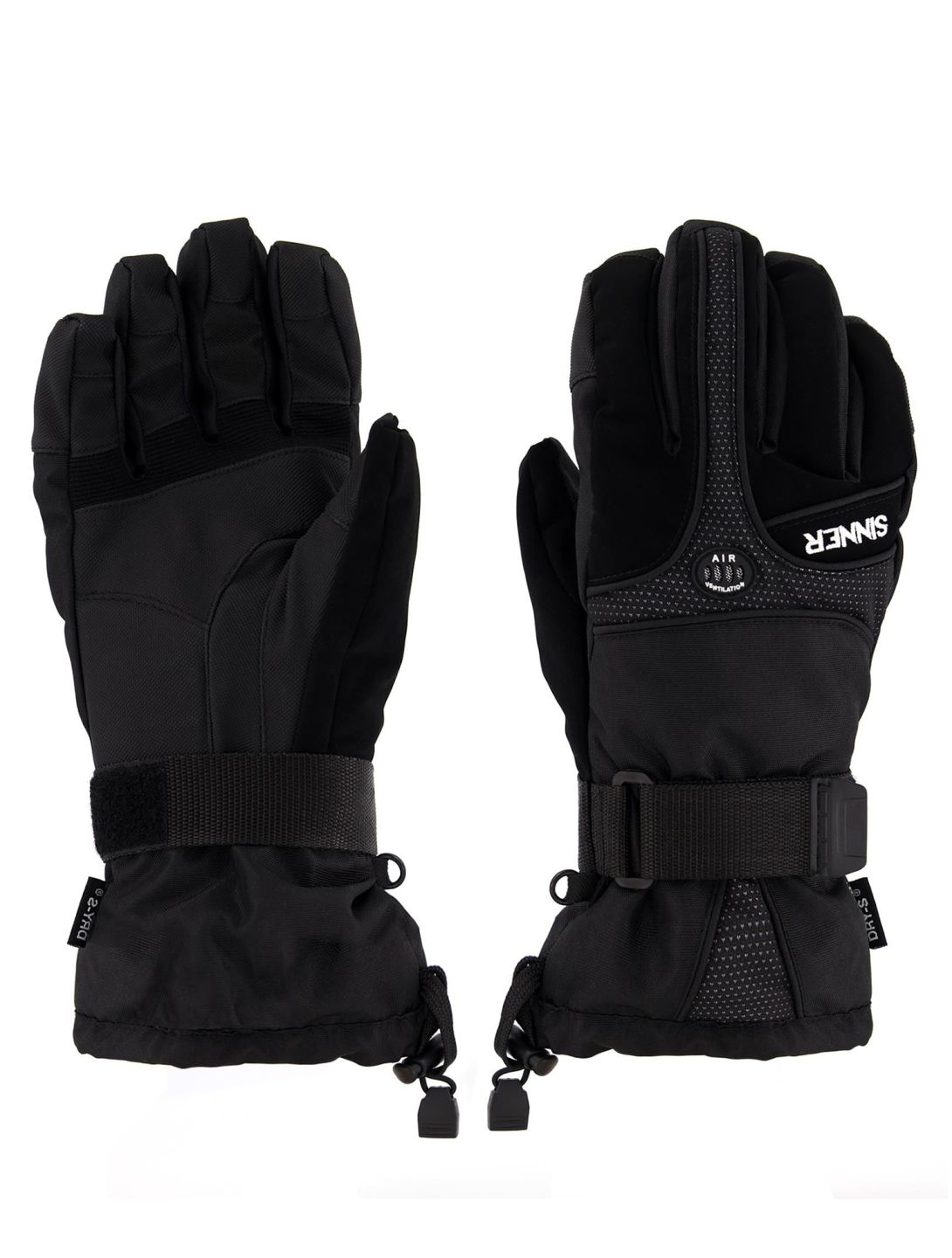 Sinner, Everest skihandschoenen heren Black zwart 