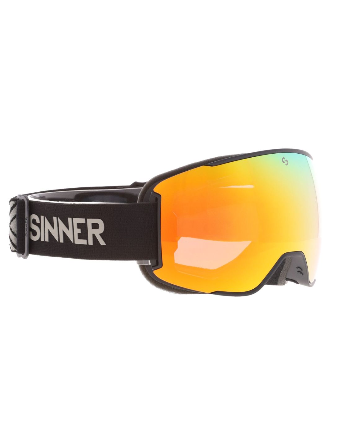 Sinner, Snowflake skibril extra lens unisex Matt Black zwart 