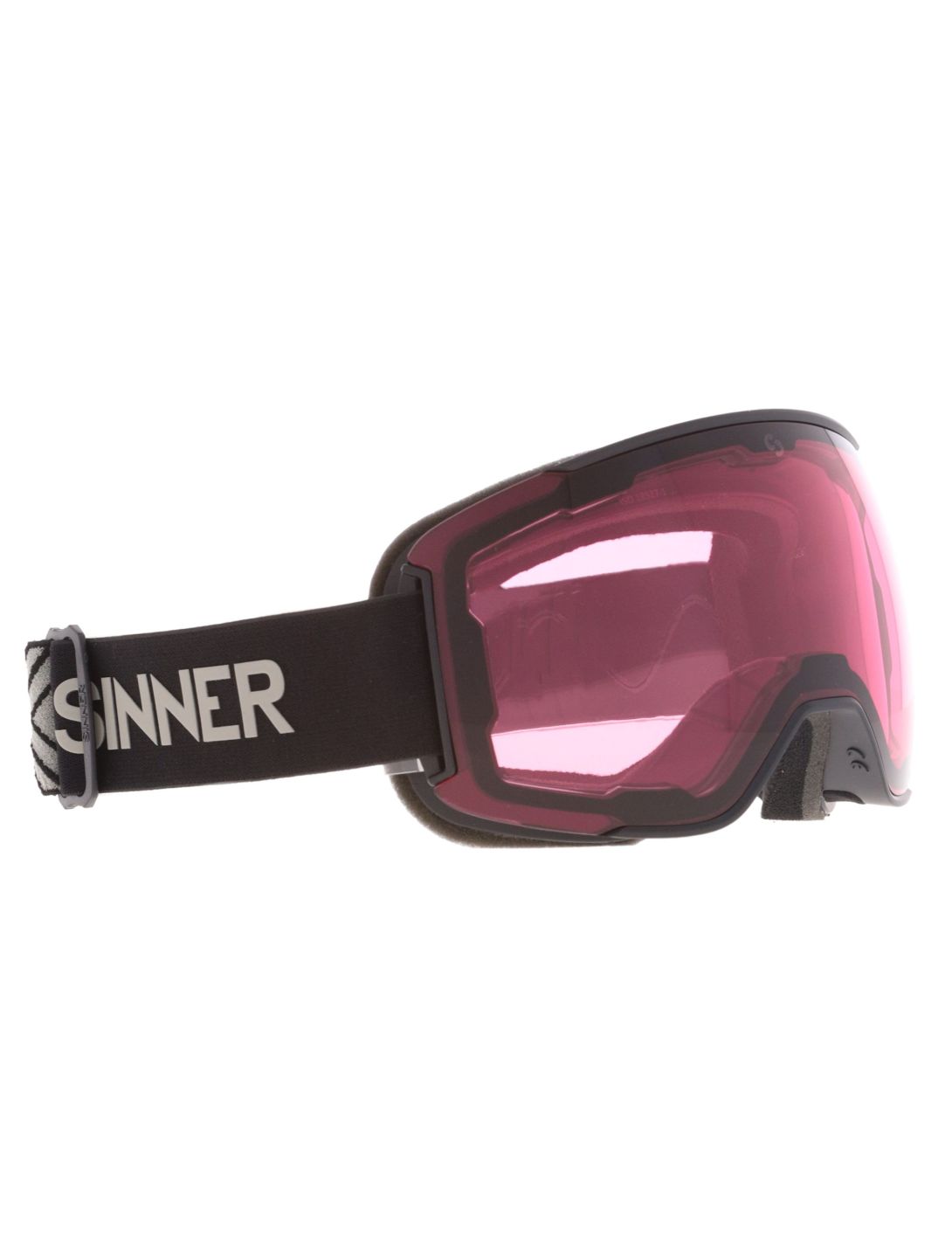 Sinner, Snowflake skibril extra lens unisex Matt Black zwart 