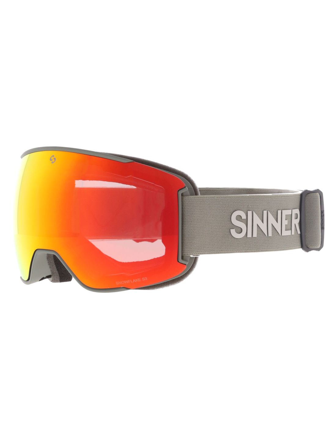 Sinner, Snowflake skibril extra lens unisex Matt Moss groen 