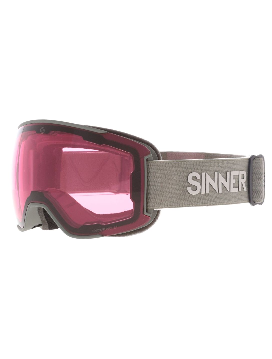 Sinner, Snowflake skibril extra lens unisex Matt Moss groen 