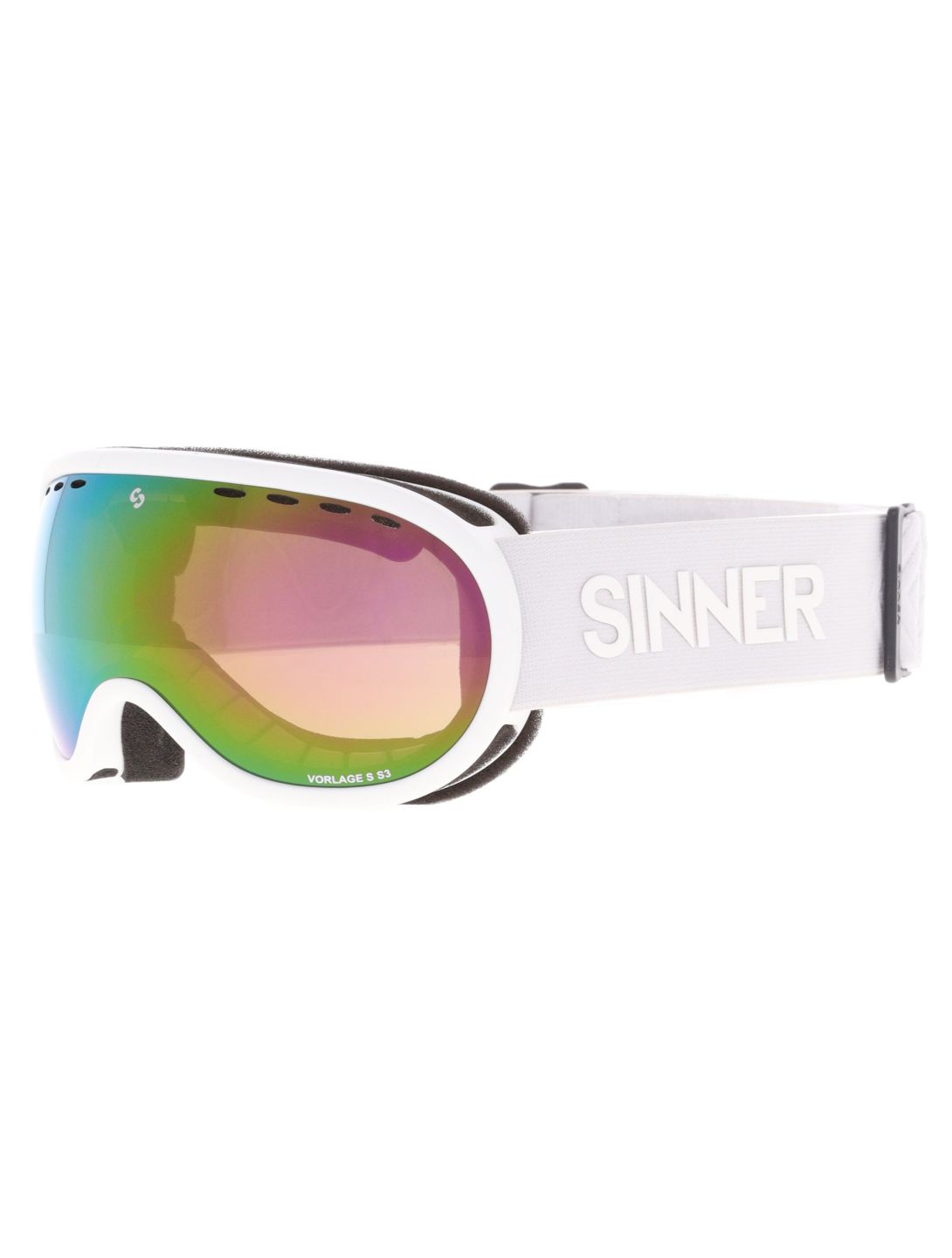 Sinner, Vorlage S skibril unisex Matt White wit 