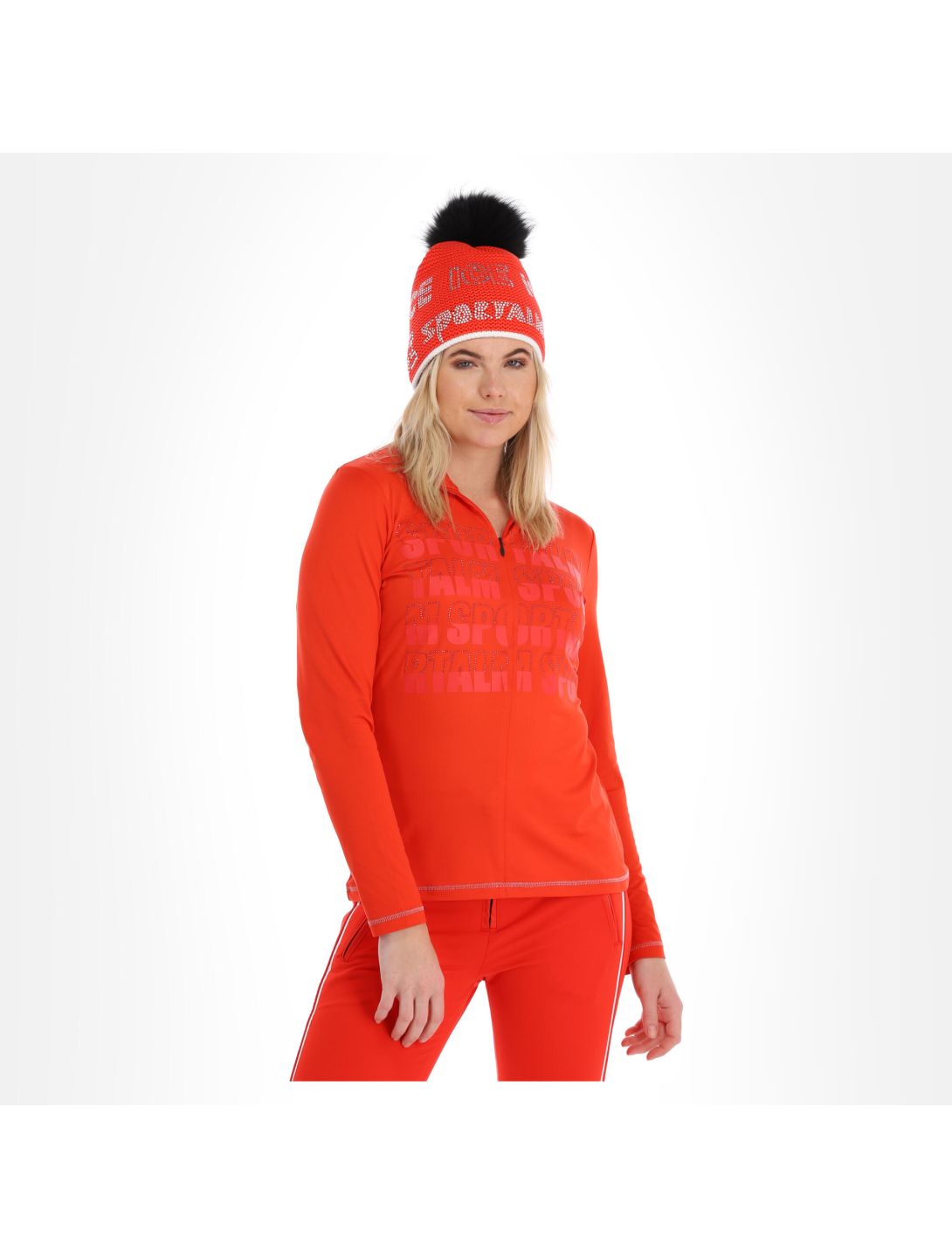 Sportalm Kitzbühel, 9823004758 skipully dames carmine rood 