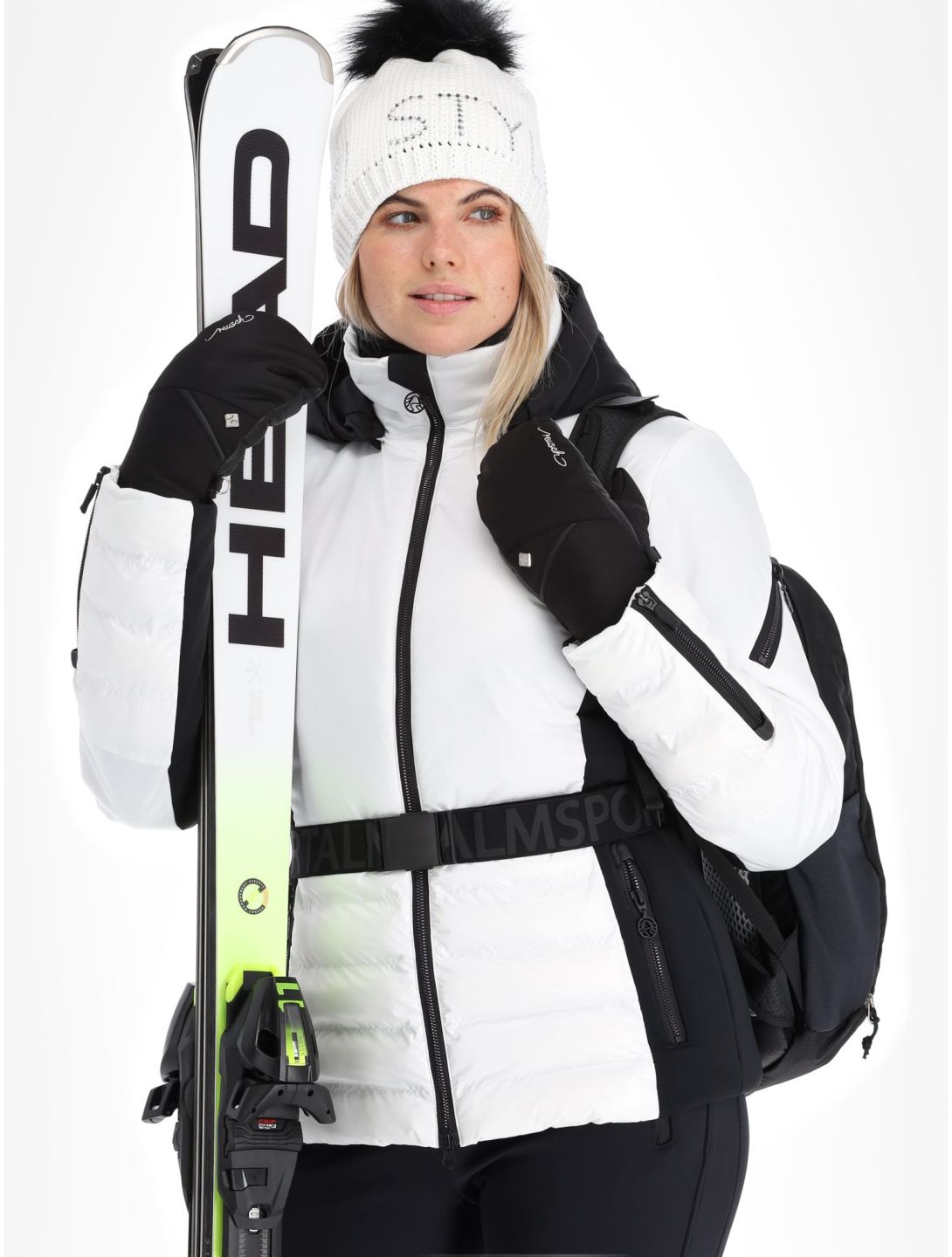 Sportalm Kitzbühel, Oxford m.Kap.o.P. ski-jas dames Optical white wit 