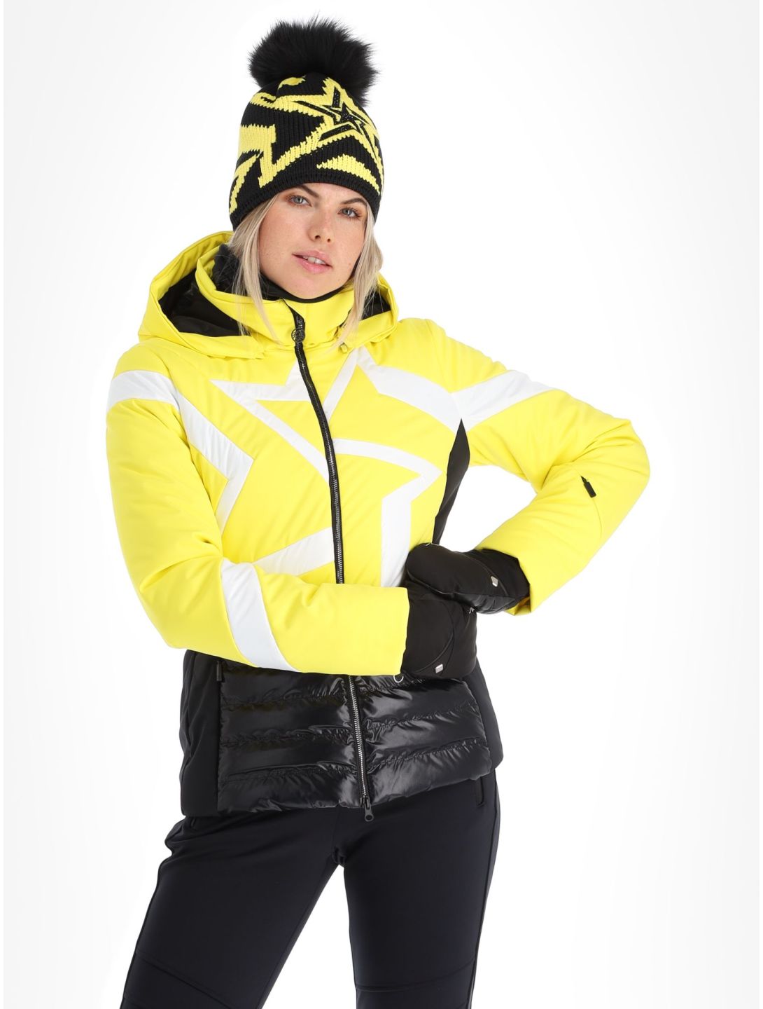 Sportalm Kitzbühel, Subway m.Kap.o.P. ski-jas dames Blazing Yellow geel 