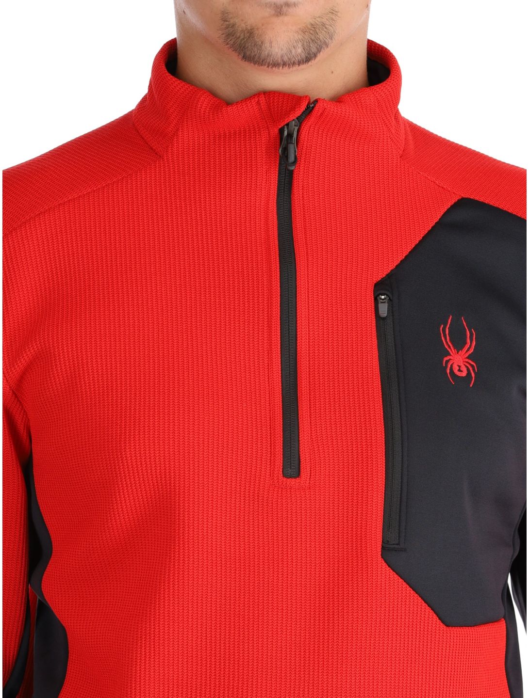 Spyder, Bandit 1/2 Zip skipully heren Spyder Red rood 