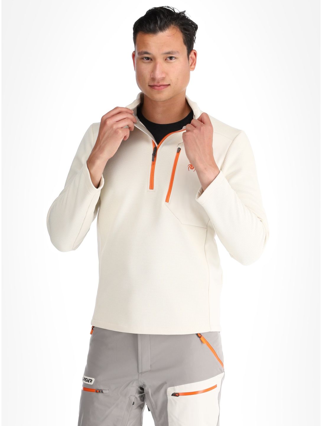 Spyder, Bandit 1/2 Zip skipully heren Vanilla Latte beige 