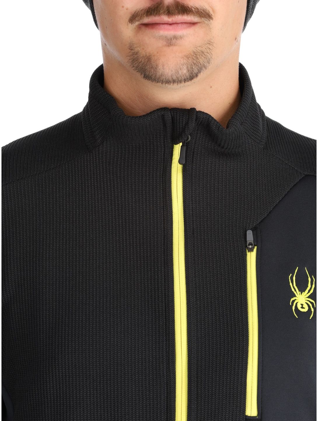 Spyder, Bandit vest heren Black geel, zwart 