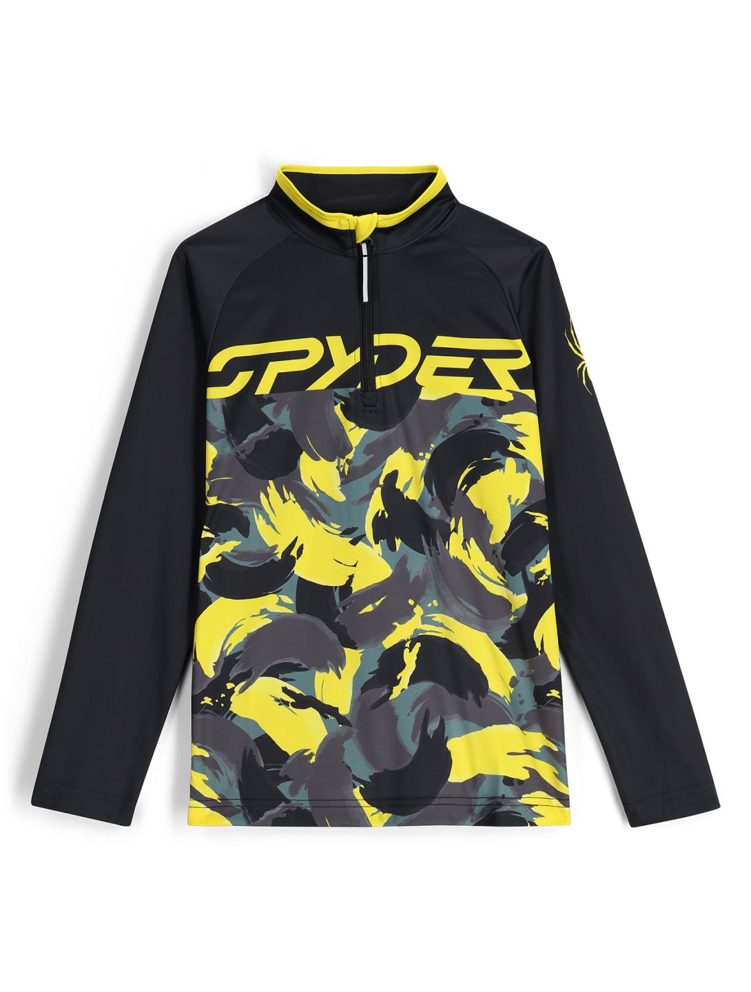 Spyder, Camo 1/2 Zip skipully kinderen Acid Yellow geel 