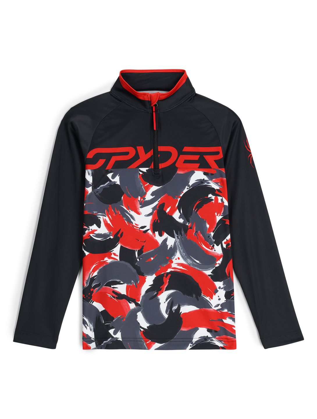 Spyder, Camo 1/2 Zip skipully kinderen Spyder Red rood 