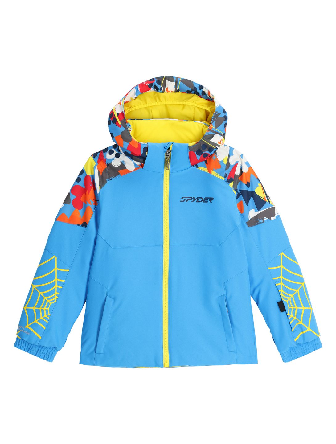 Spyder, Challenger ski-jas kinderen Yeti Camo Aether Blue blauw 