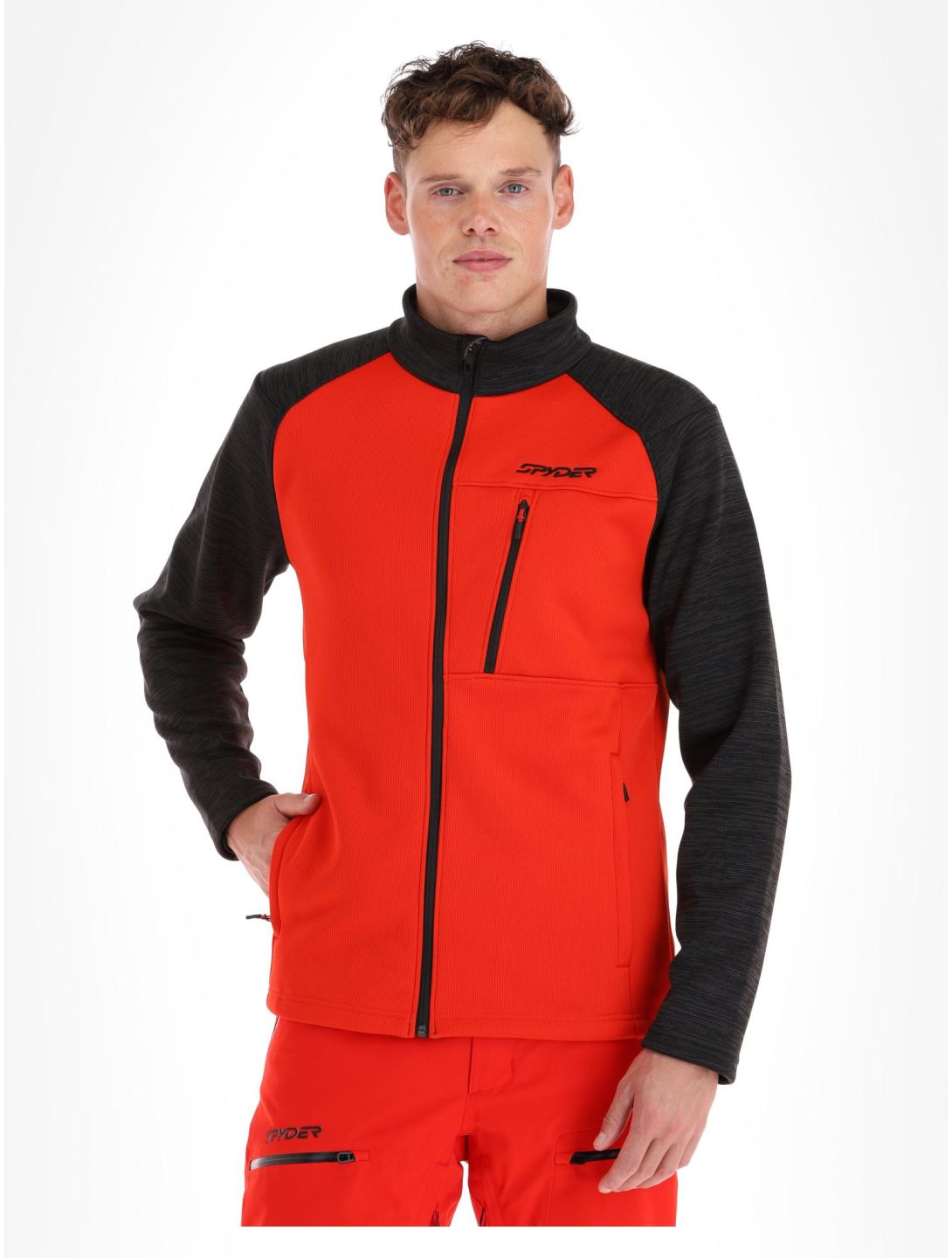 Spyder, Encore vest heren Volcano rood, zwart 