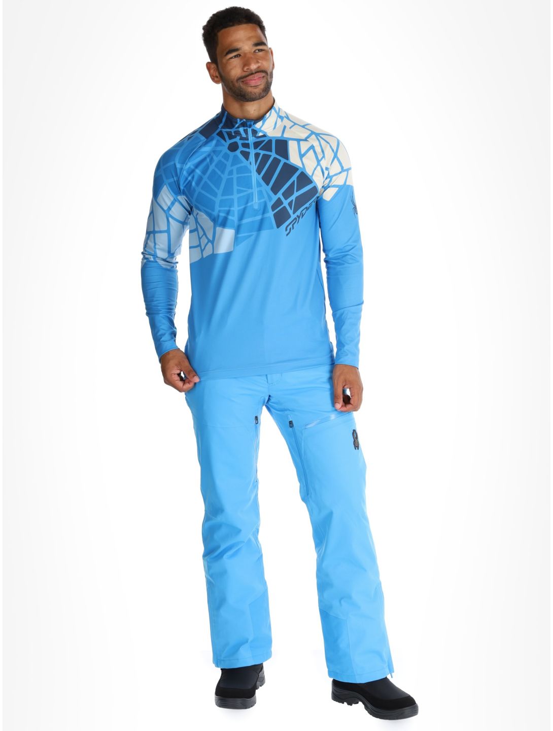 Spyder, Legacy 1/2 Zip skipully heren Aether Blue blauw 