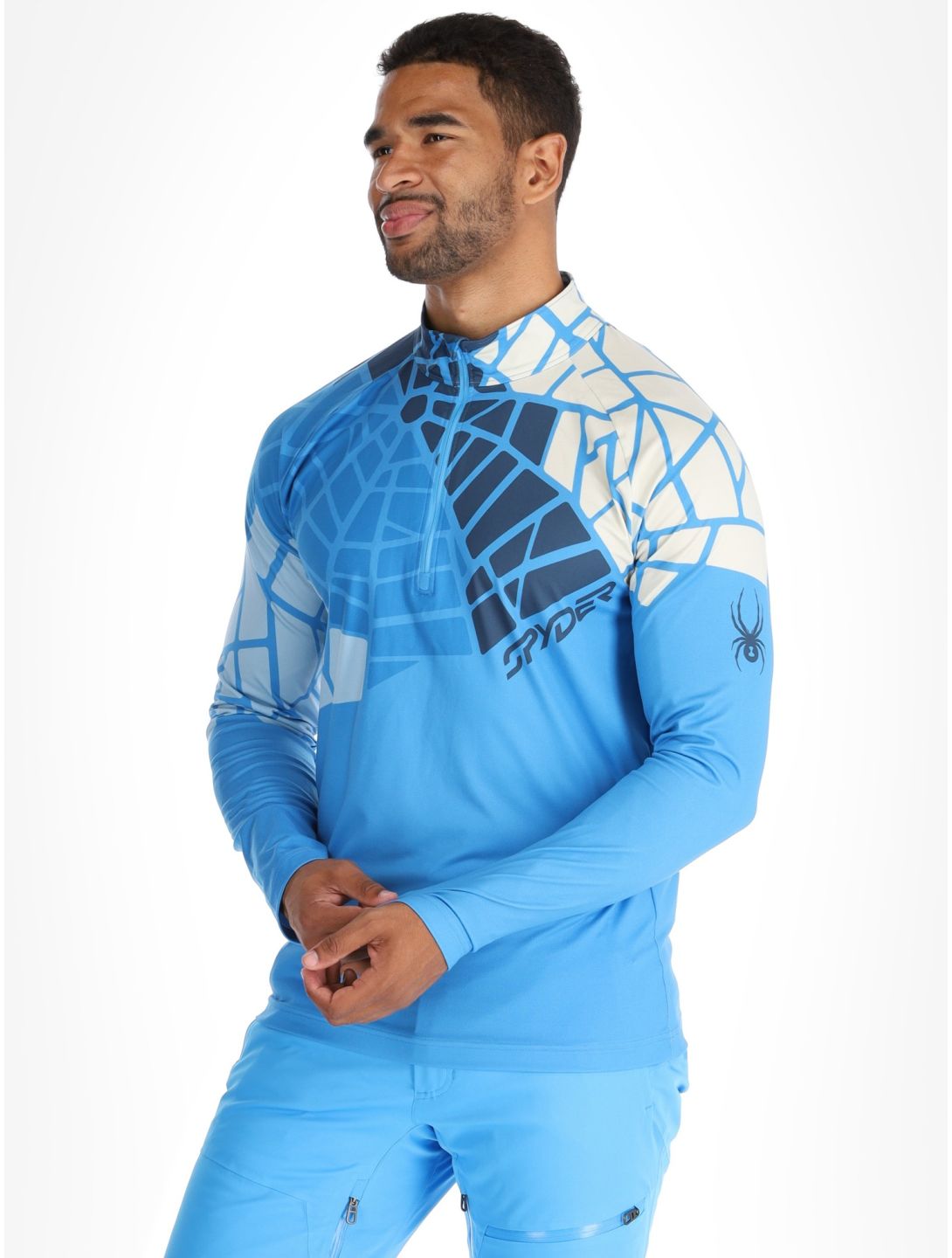 Spyder, Legacy 1/2 Zip skipully heren Aether Blue blauw 