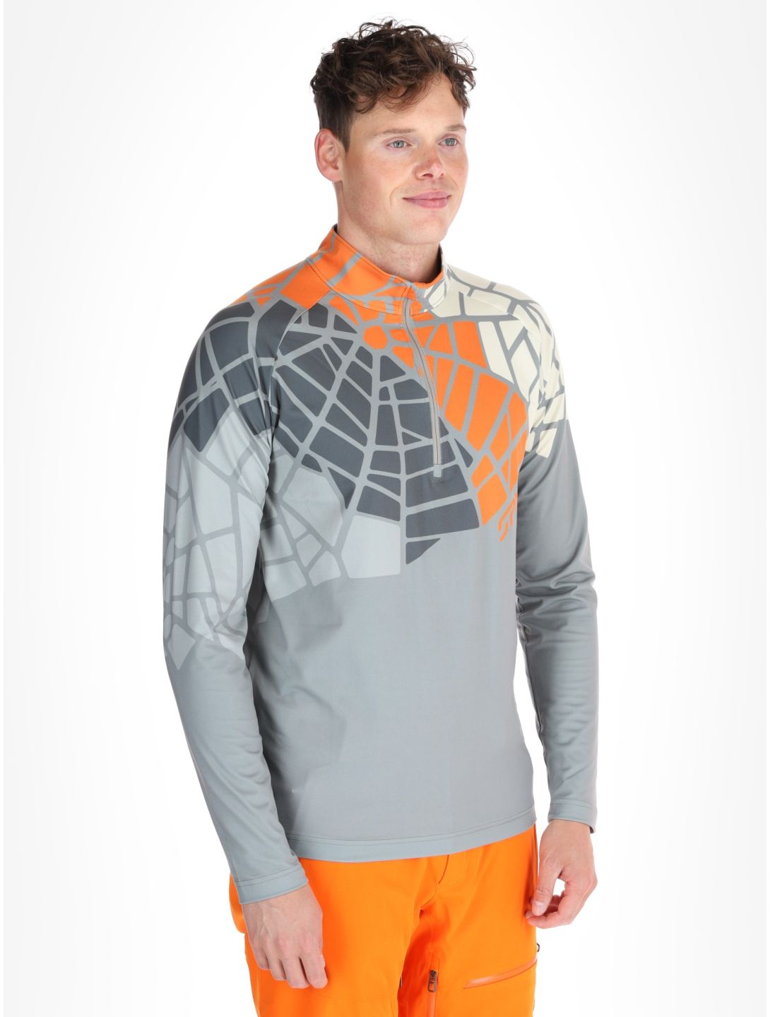 Spyder, Legacy 1/2 Zip skipully heren Concrete grijs 