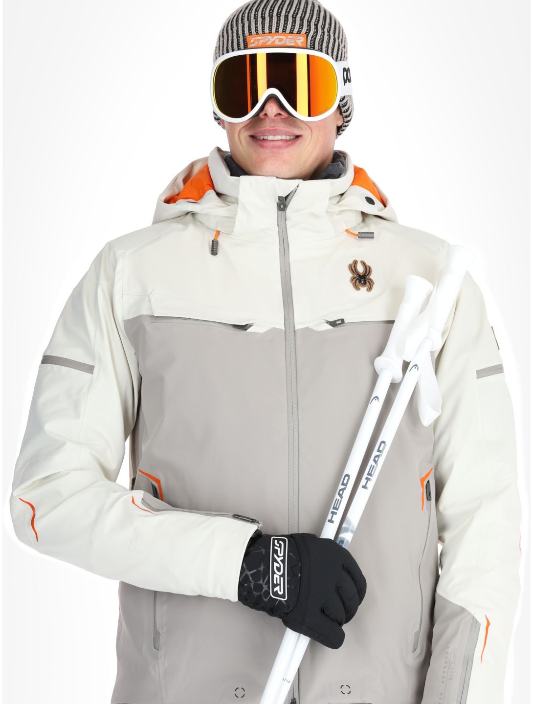 Spyder, Monterosa ski-jas heren Vanilla Latte beige 