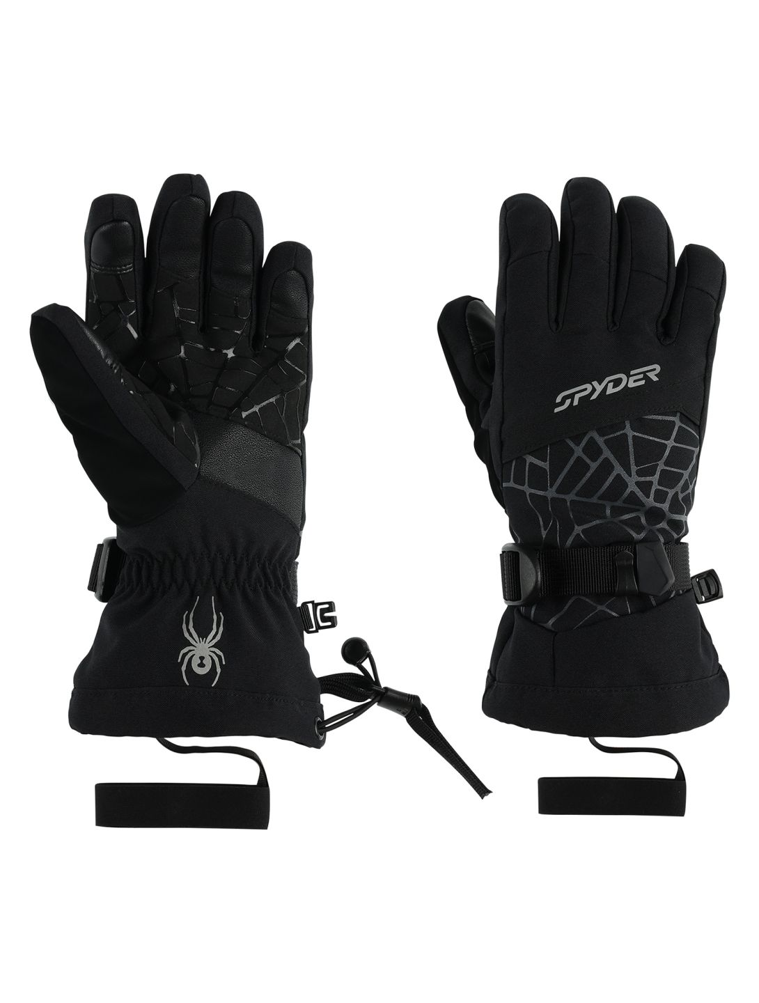 Spyder, Overweb skihandschoenen kinderen Black zwart 