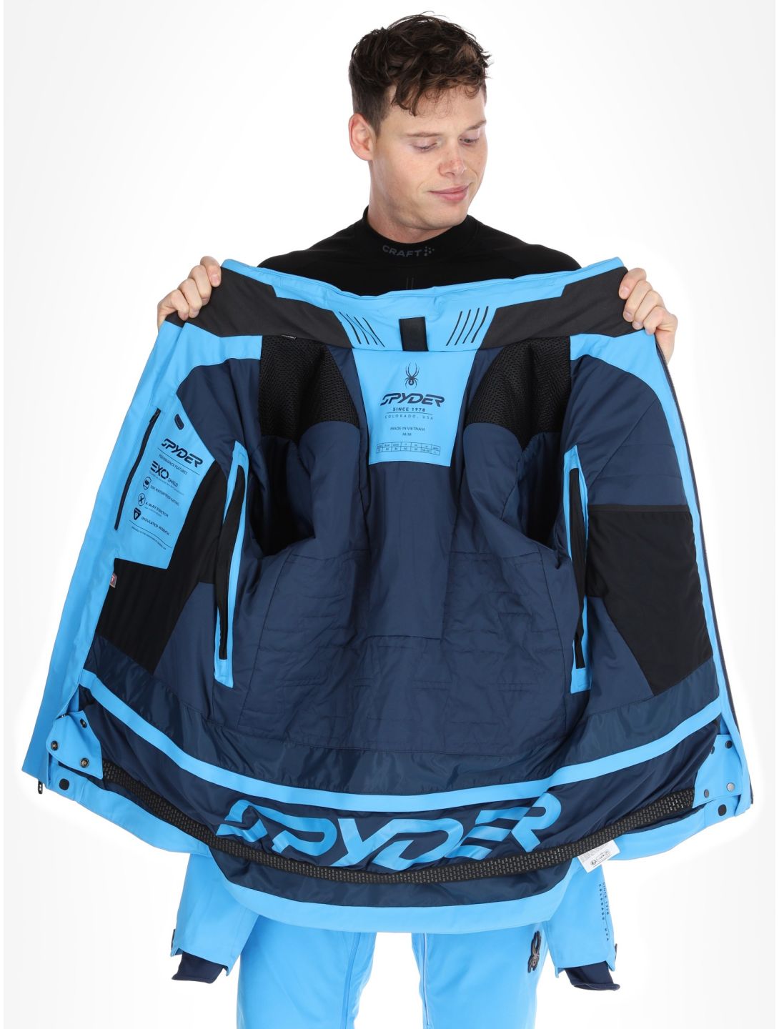 Spyder, Pinnacle ski-jas heren Aether Blue blauw 