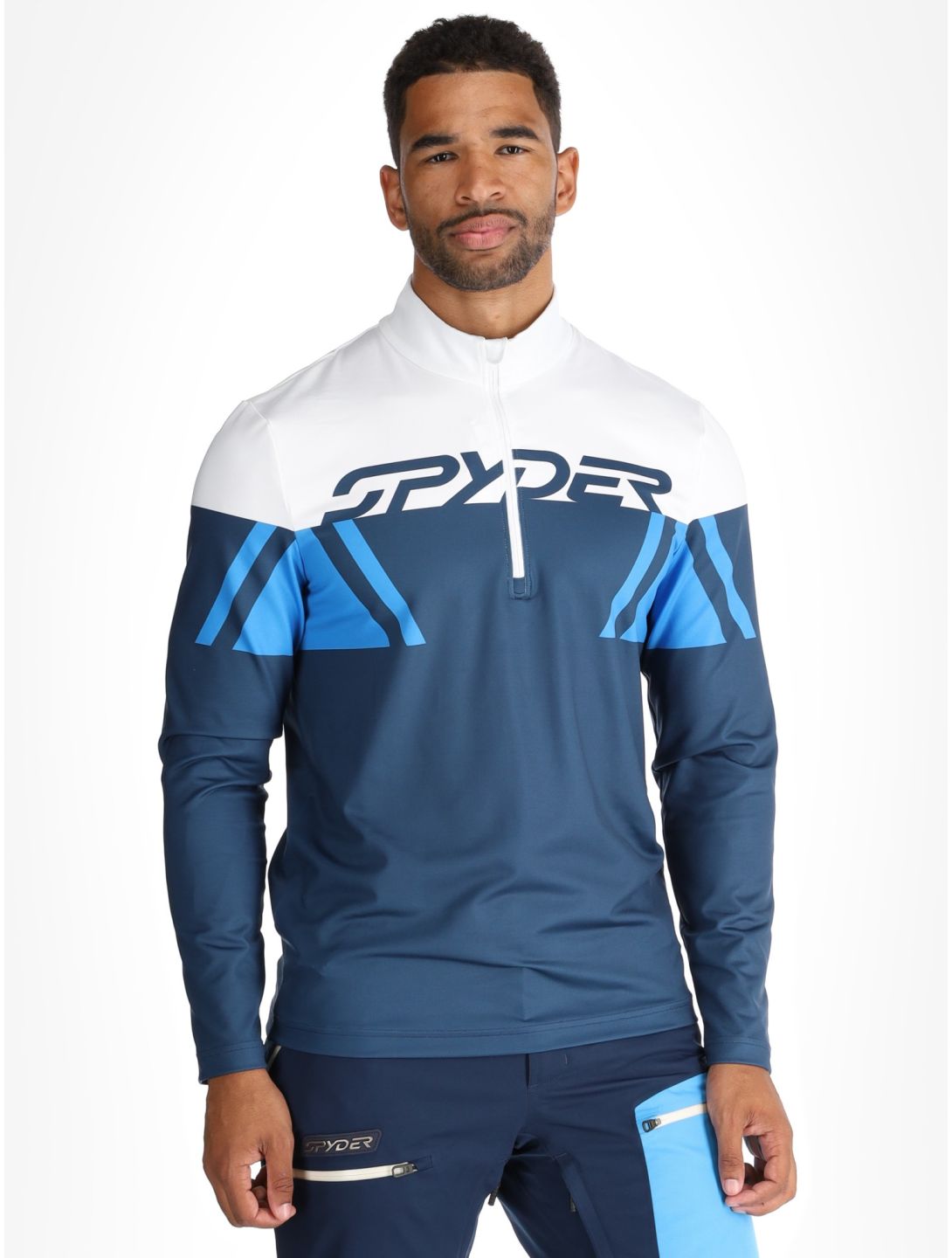 Spyder, Podium 1/2 Zip skipully heren True Navy blauw 