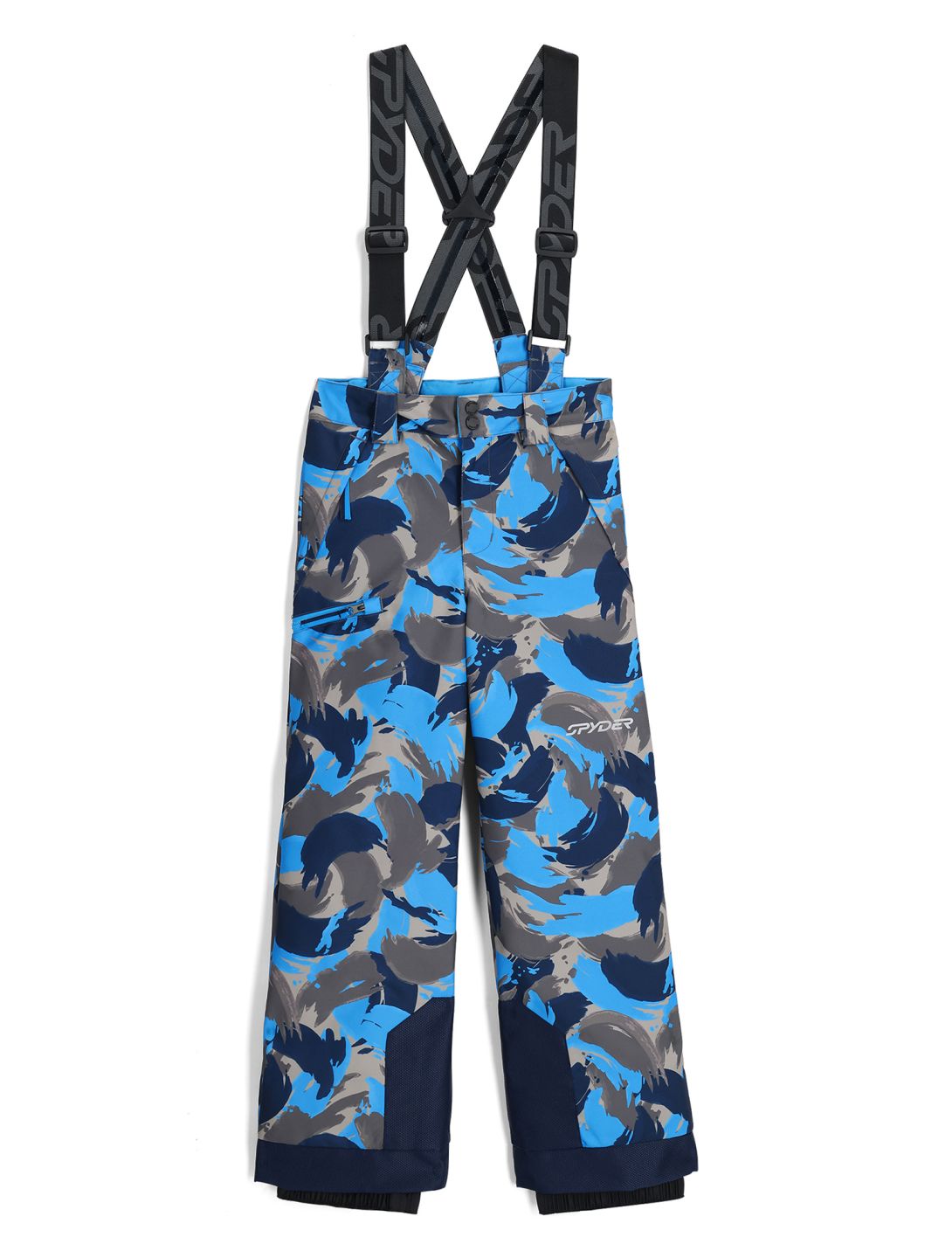 Spyder, Propulsion skibroek kinderen Camouflage Aether Blue blauw 