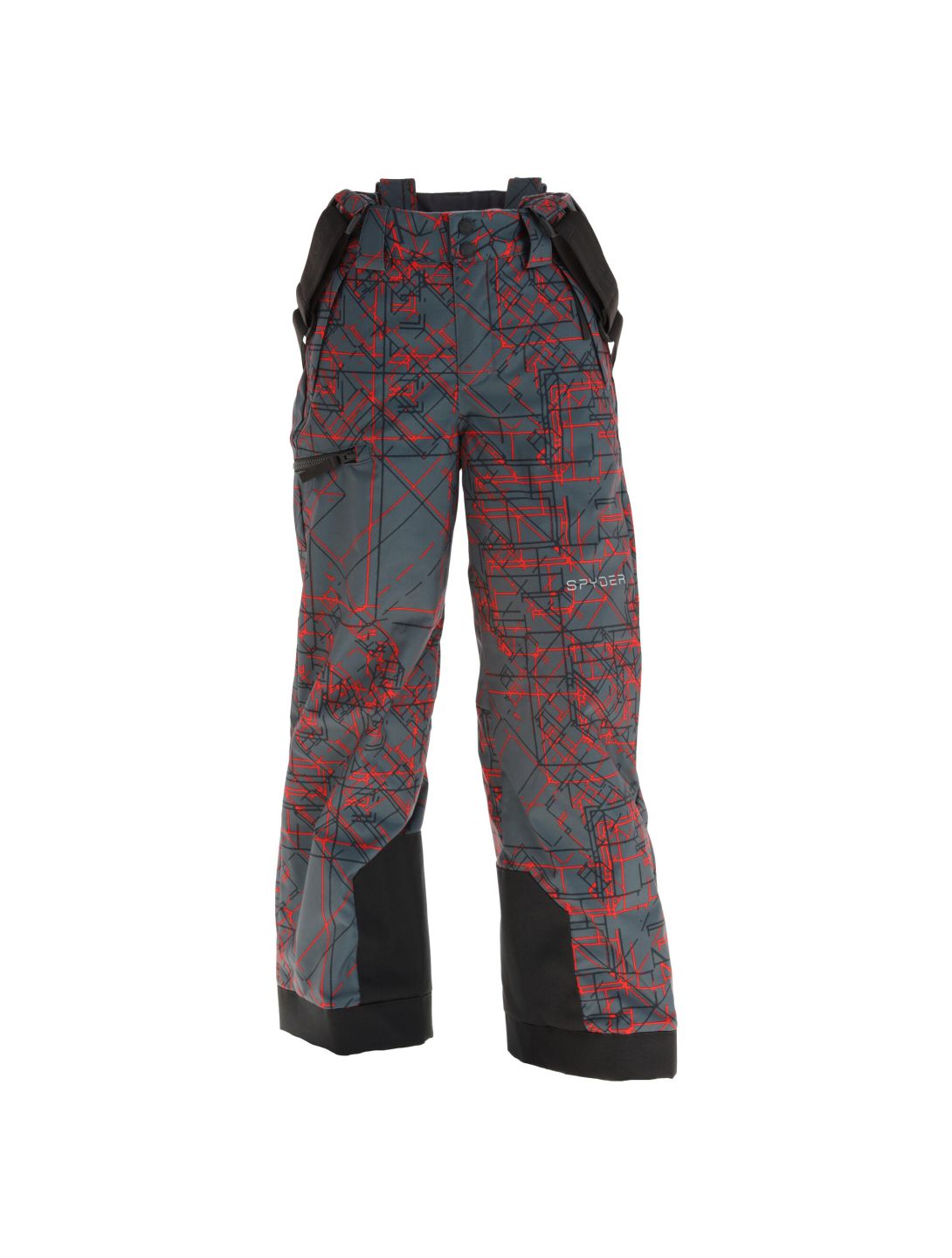 Spyder, Propulsion skibroek kinderen network print Grijs/Rood