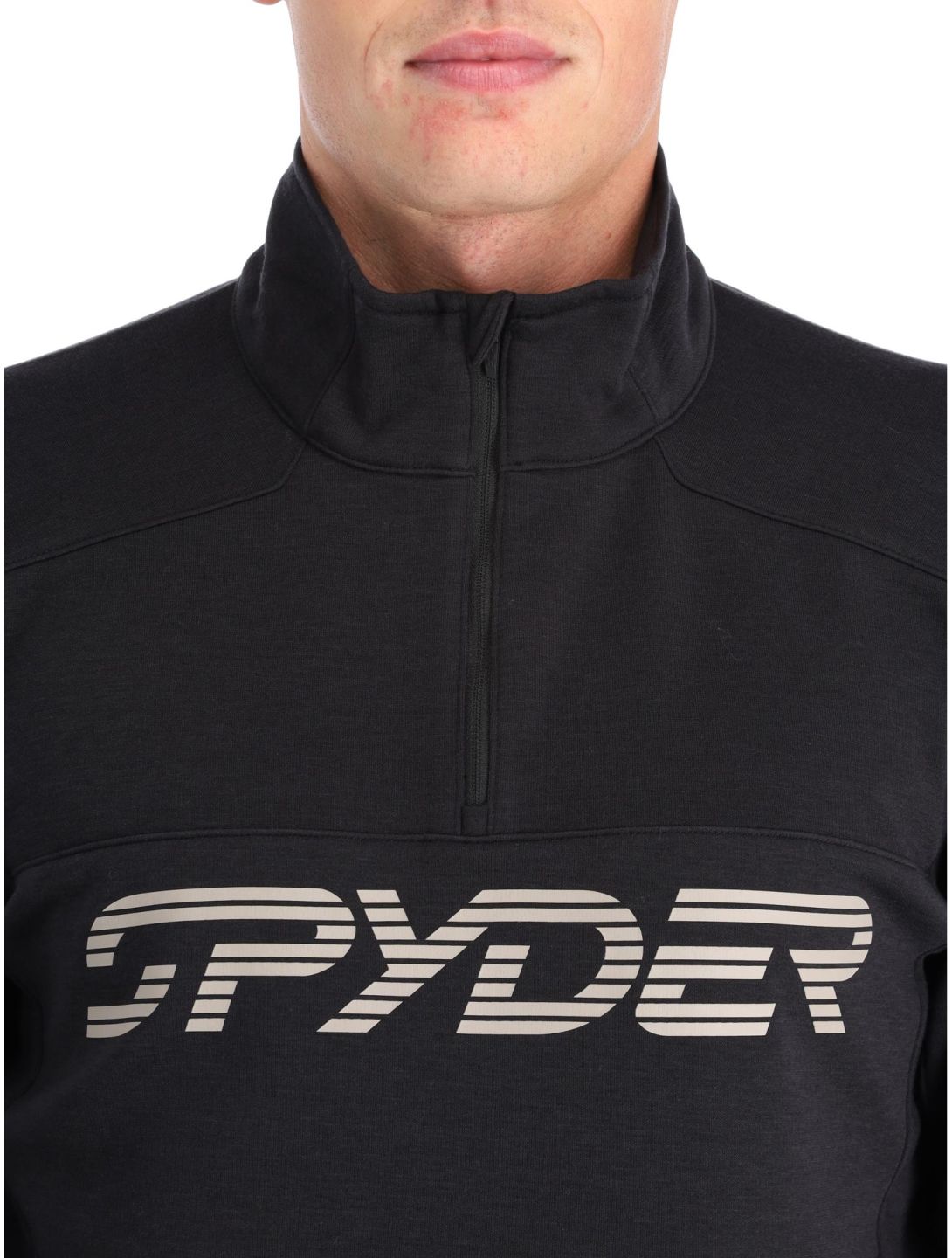 Spyder, Speed Fleece 1/2 Zip skipully heren Black zwart 