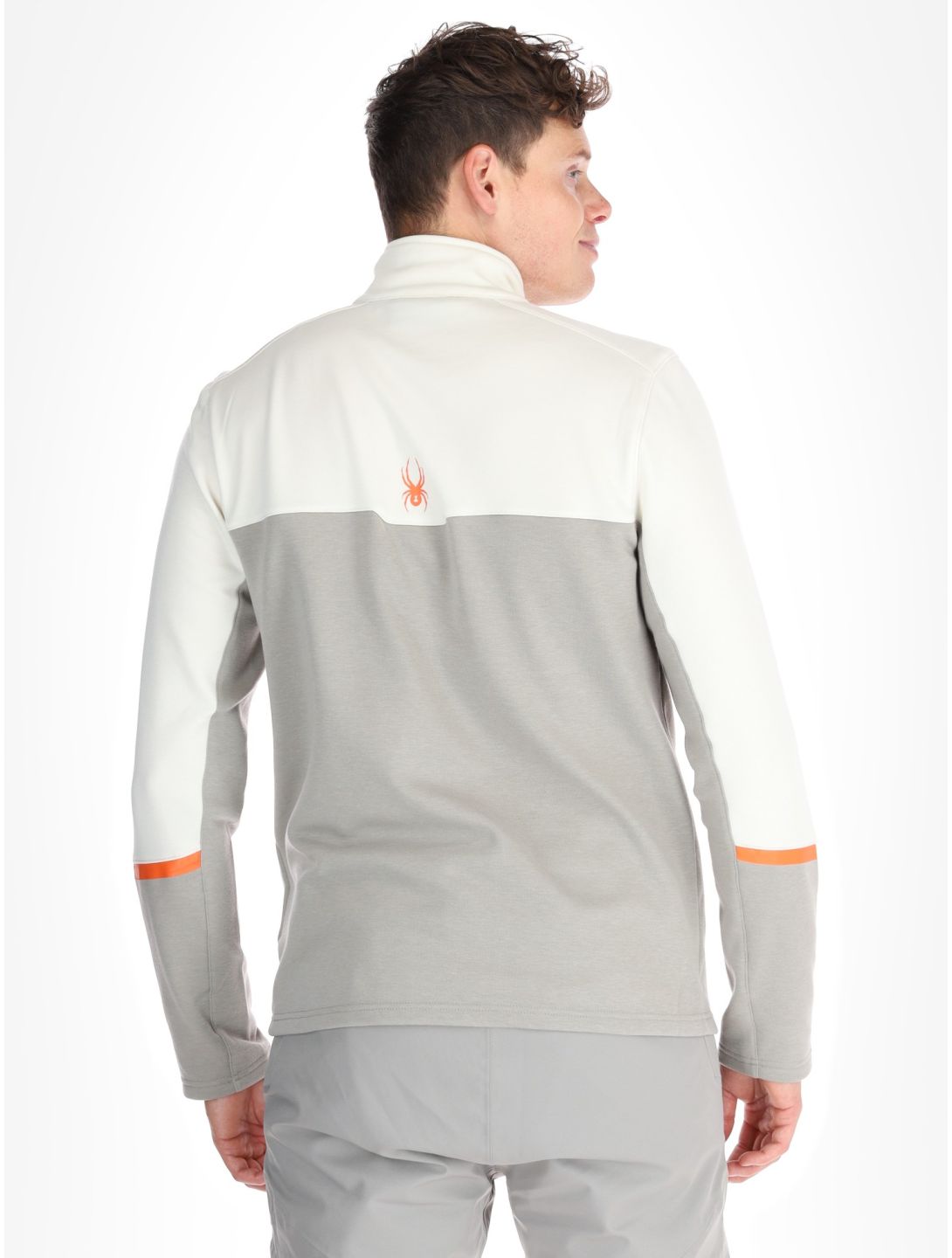 Spyder, Speed Fleece 1/2 Zip skipully heren Concrete grijs 