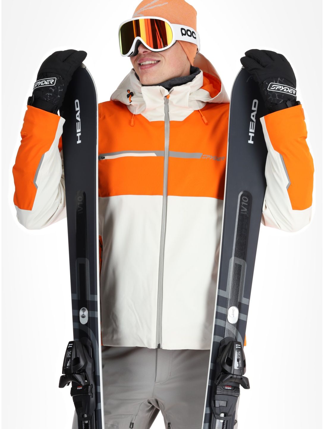 Spyder, Titan ski-jas heren Orange Shock beige, oranje 