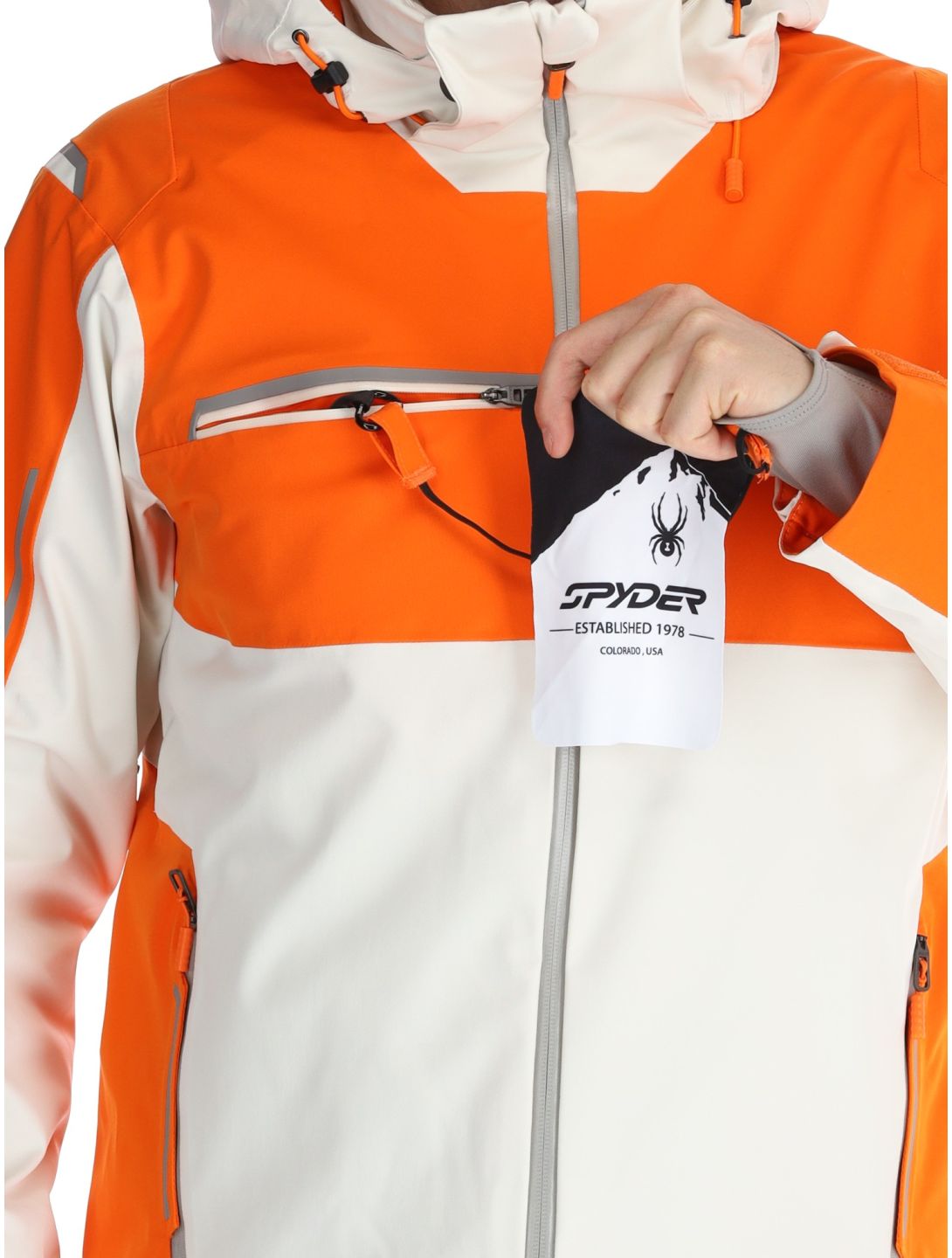 Spyder, Titan ski-jas heren Orange Shock beige, oranje 