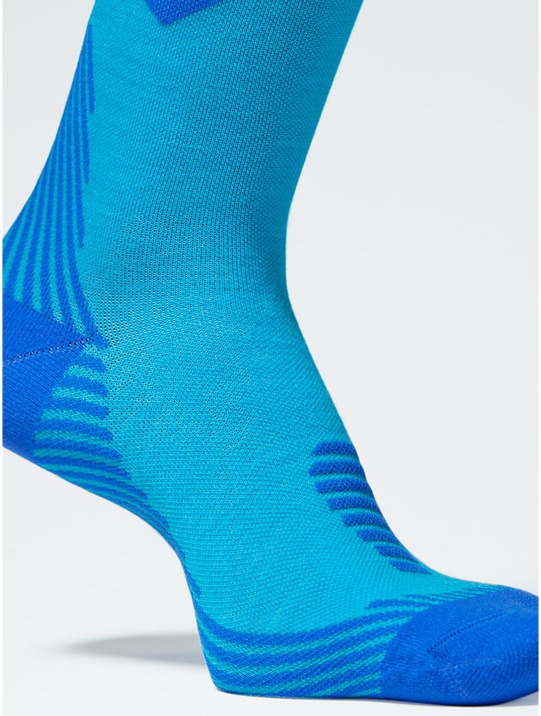 Stox, Merino Skiing compressiesokken dames Turquoise / Cobalt blauw 