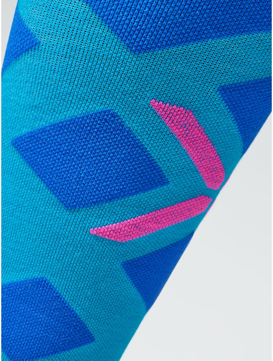 Stox, Merino Skiing compressiesokken dames Turquoise / Cobalt blauw 