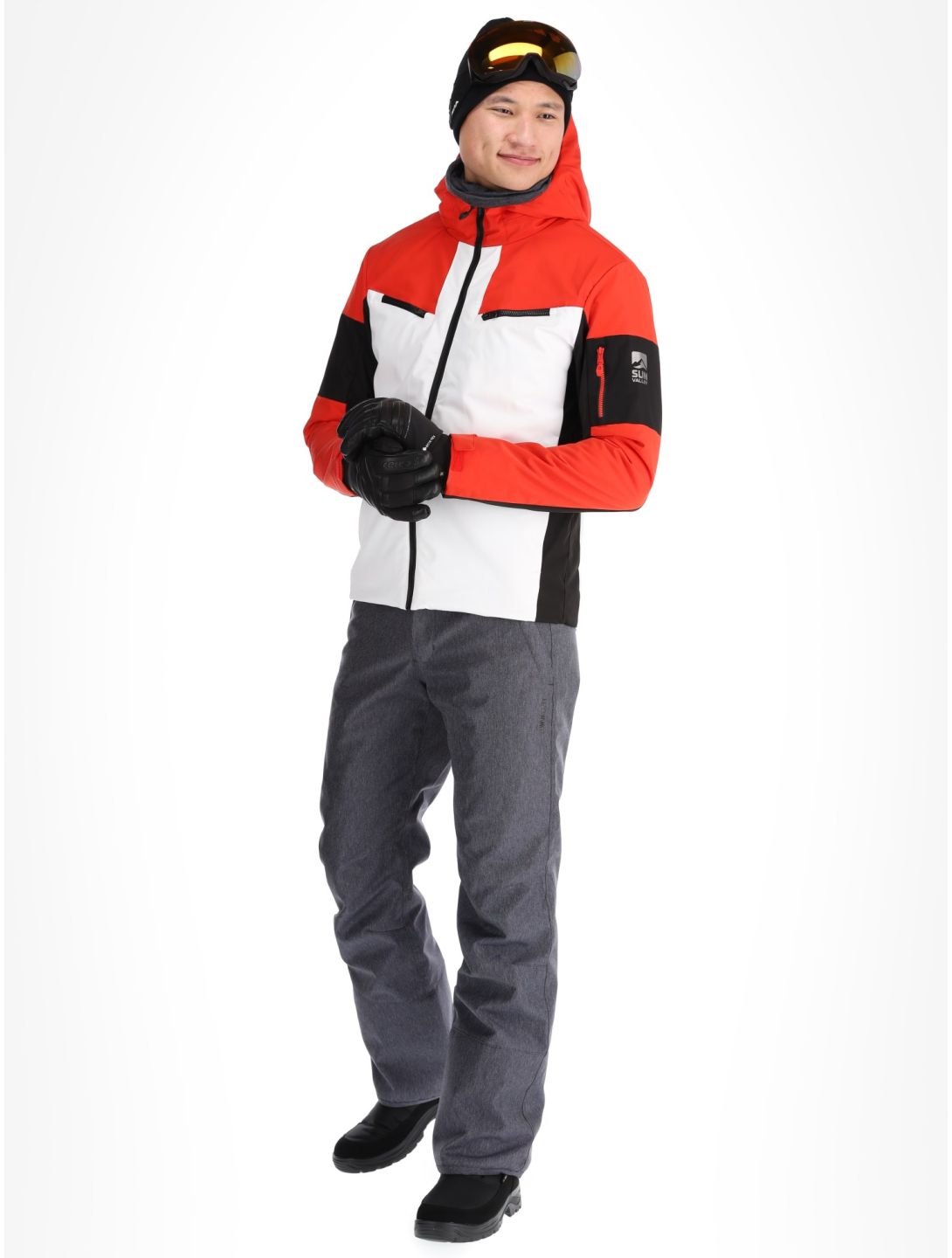 Sun Valley, Draggo ski-jas heren Blanc rood, wit 