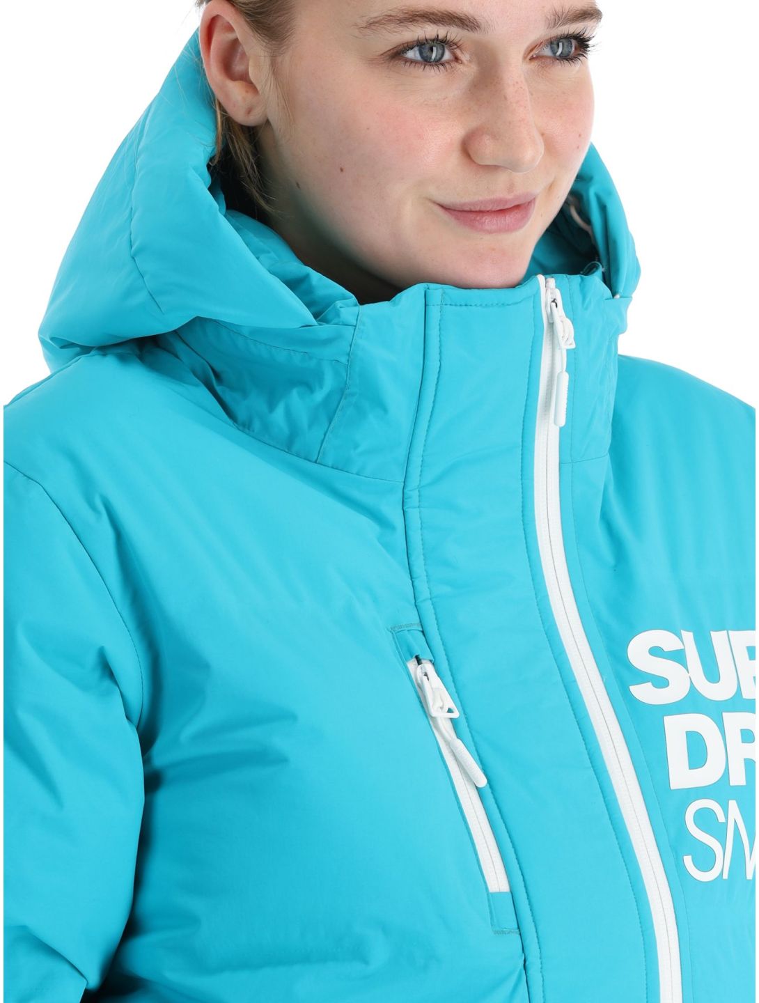 Superdry, Ski Boxy Puffer ski-jas dames Bali Blue blauw 