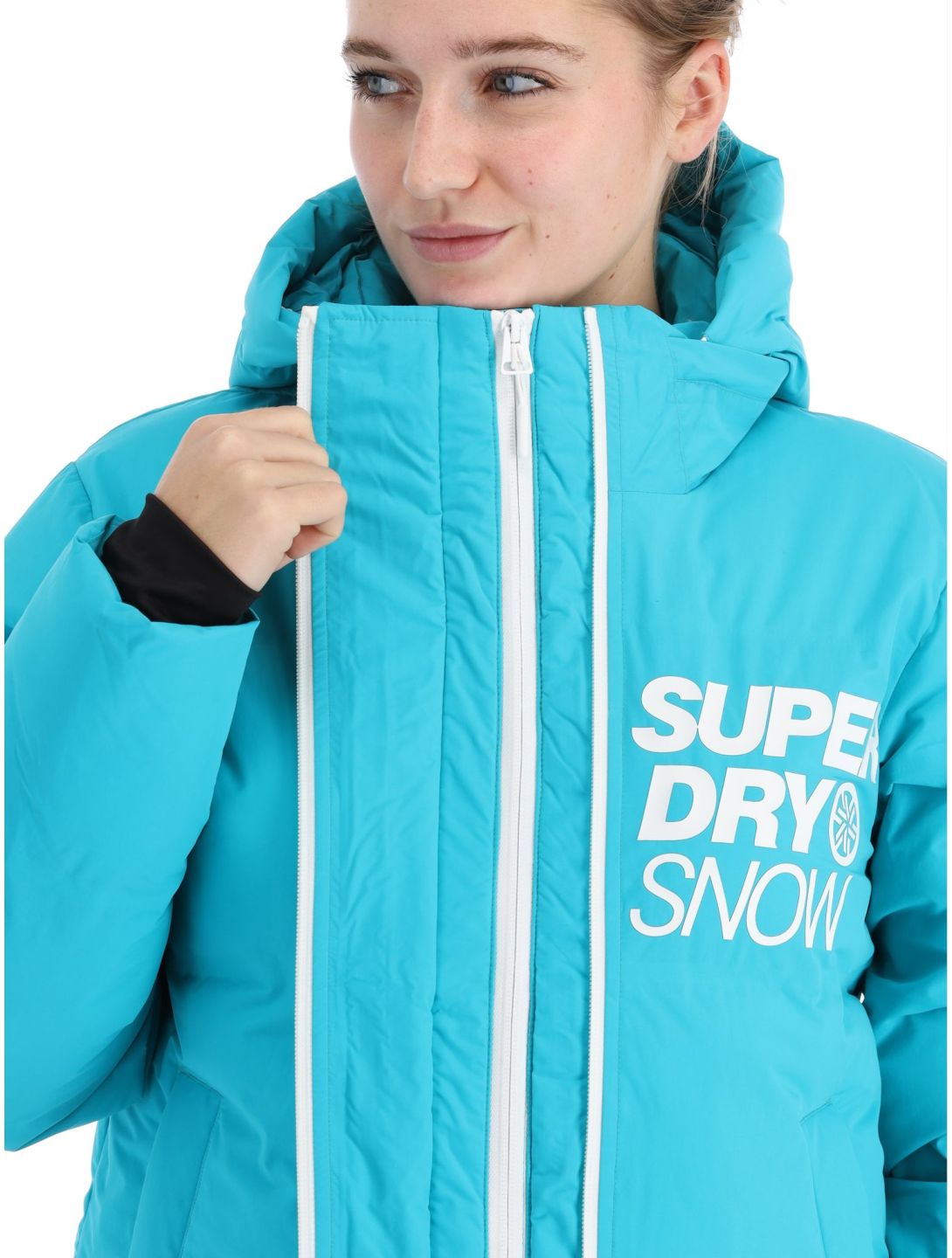 Superdry, Ski Boxy Puffer ski-jas dames Bali Blue blauw 