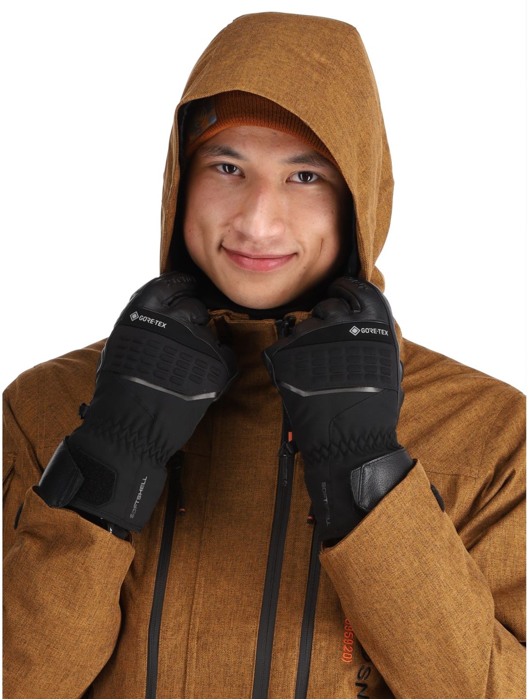 Superdry, Ski Peak Rescue ski-jas heren Tobacco Brown Marl bruin 