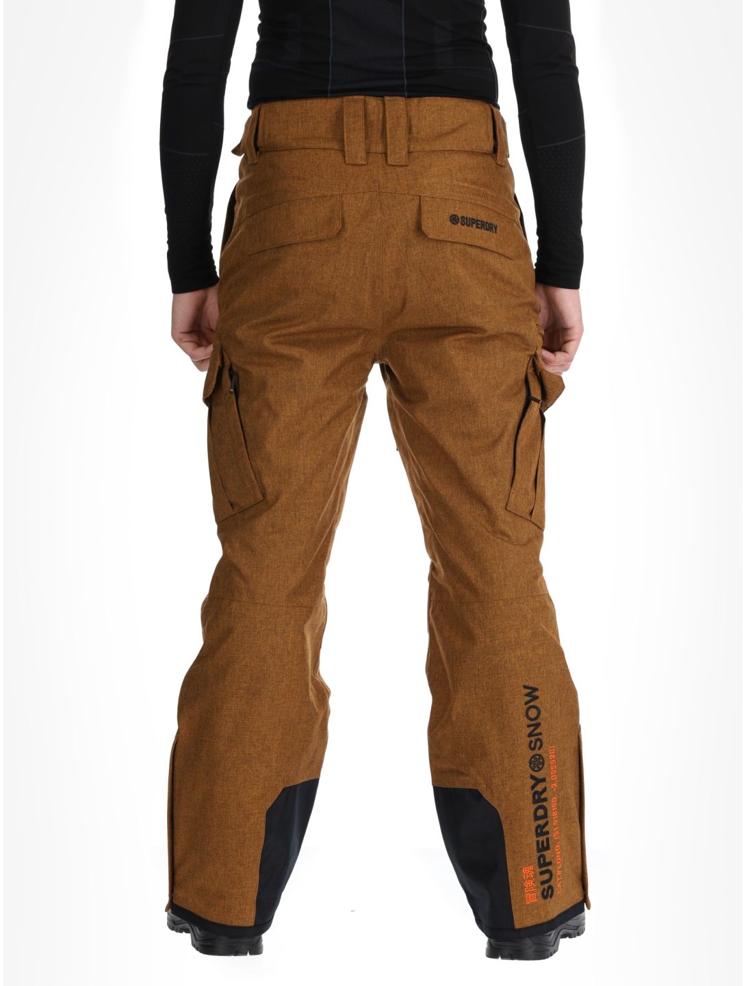 Superdry, Ski Peak Rescue skibroek heren Tobacco Brown Marl bruin 