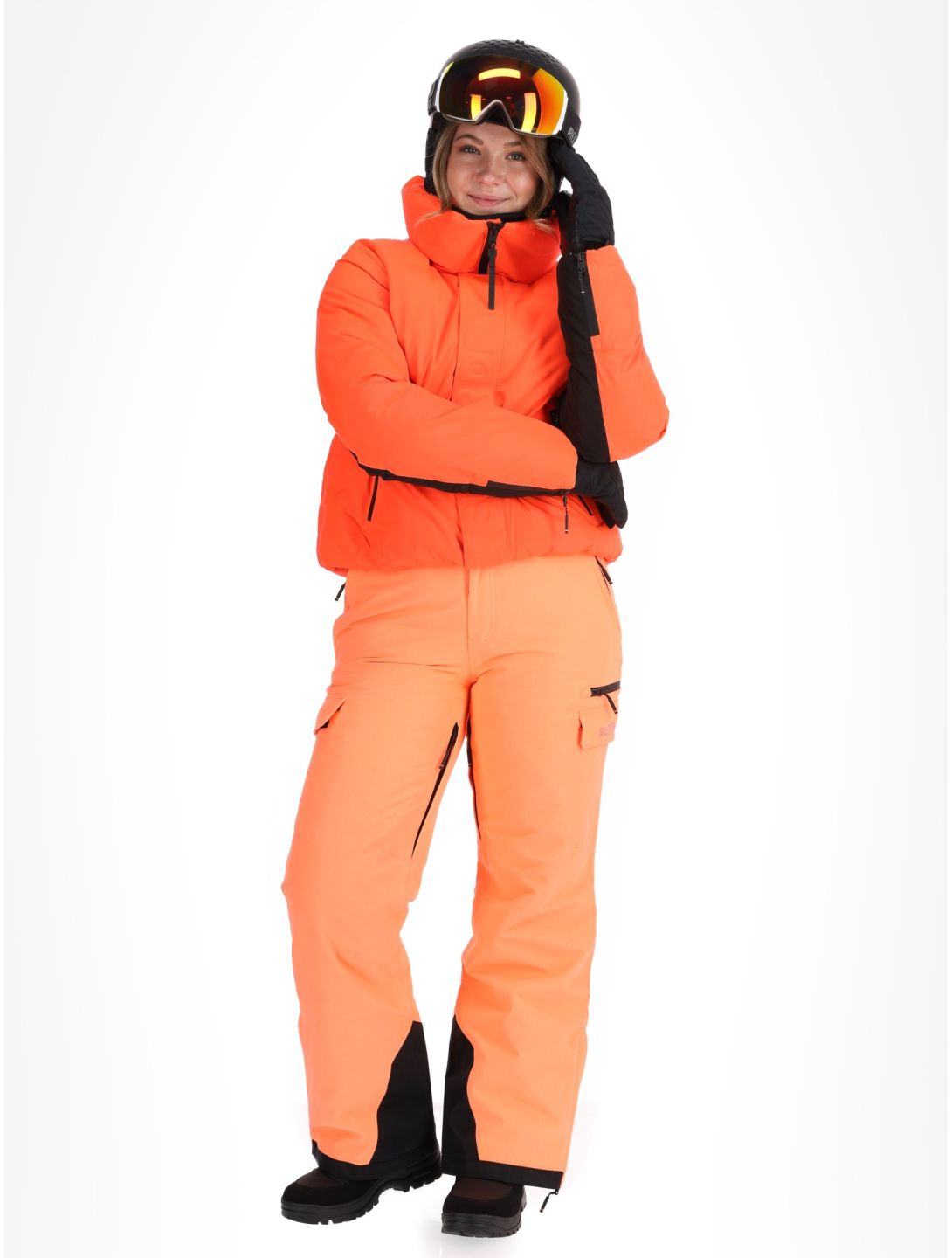 Superdry, Ski Slalom Puffer ski-jas dames Volcanic Coral roze 